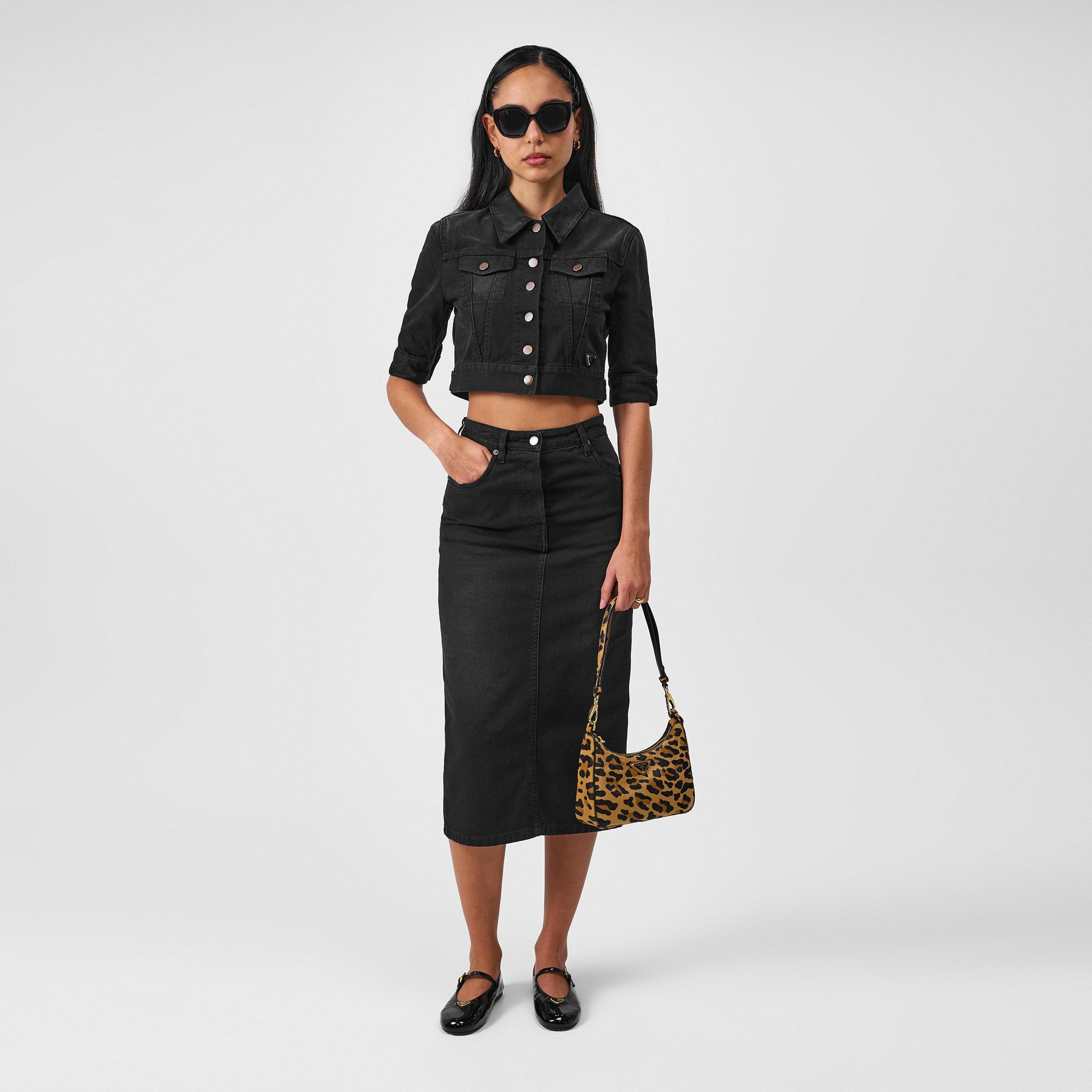 Nero - Prada - Women's  Cropped Cotton Denim Jacket - 6