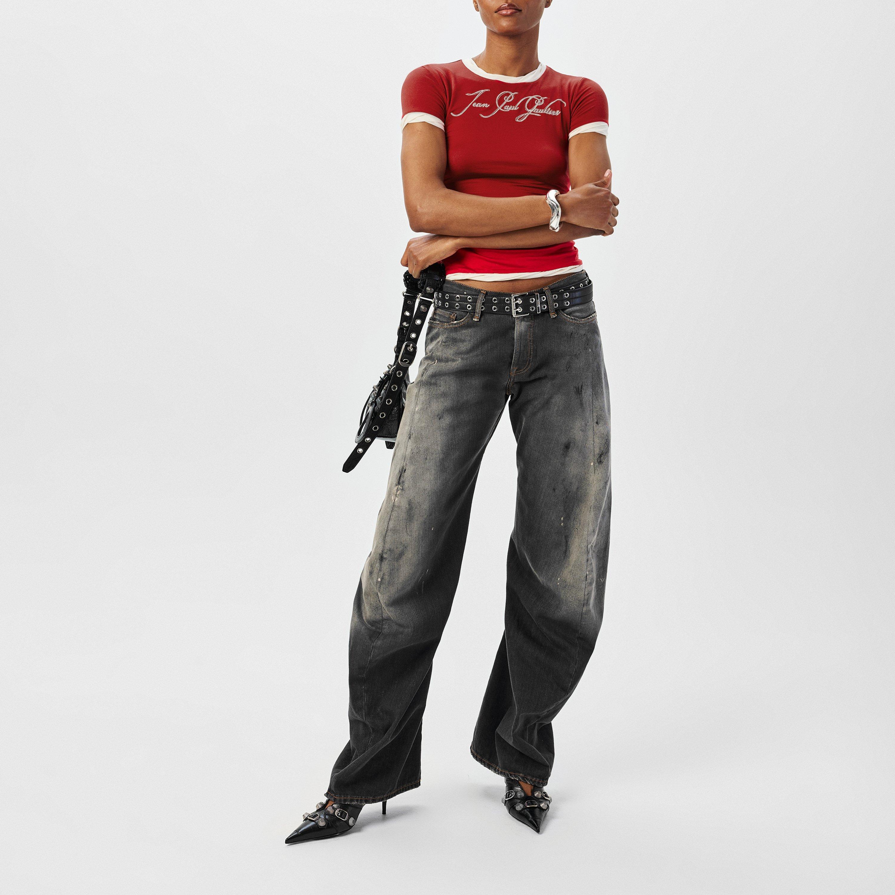 Red - Jean Paul Gaultier - Women's Baby Tee - 6