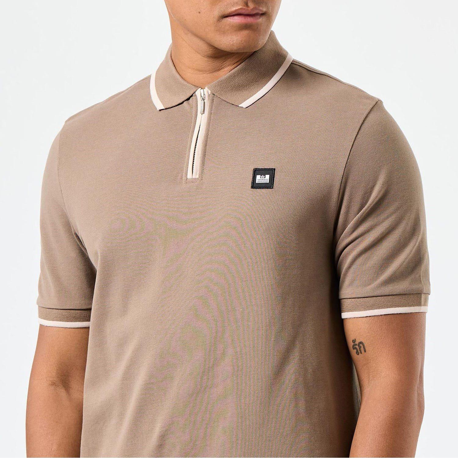 Brown - Weekend Offender - Shore Zipped Polo Shirt - 5