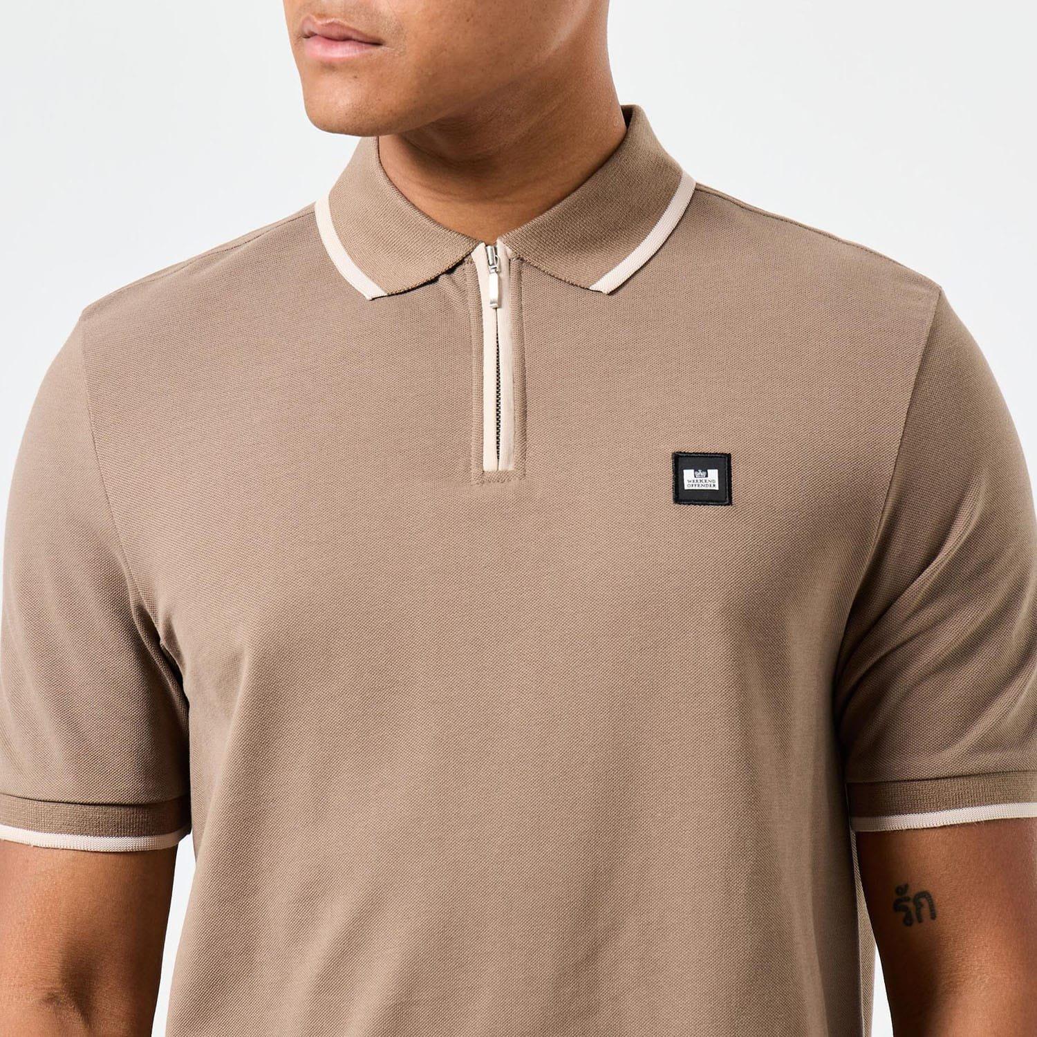 Brown - Weekend Offender - Shore Zipped Polo Shirt - 6