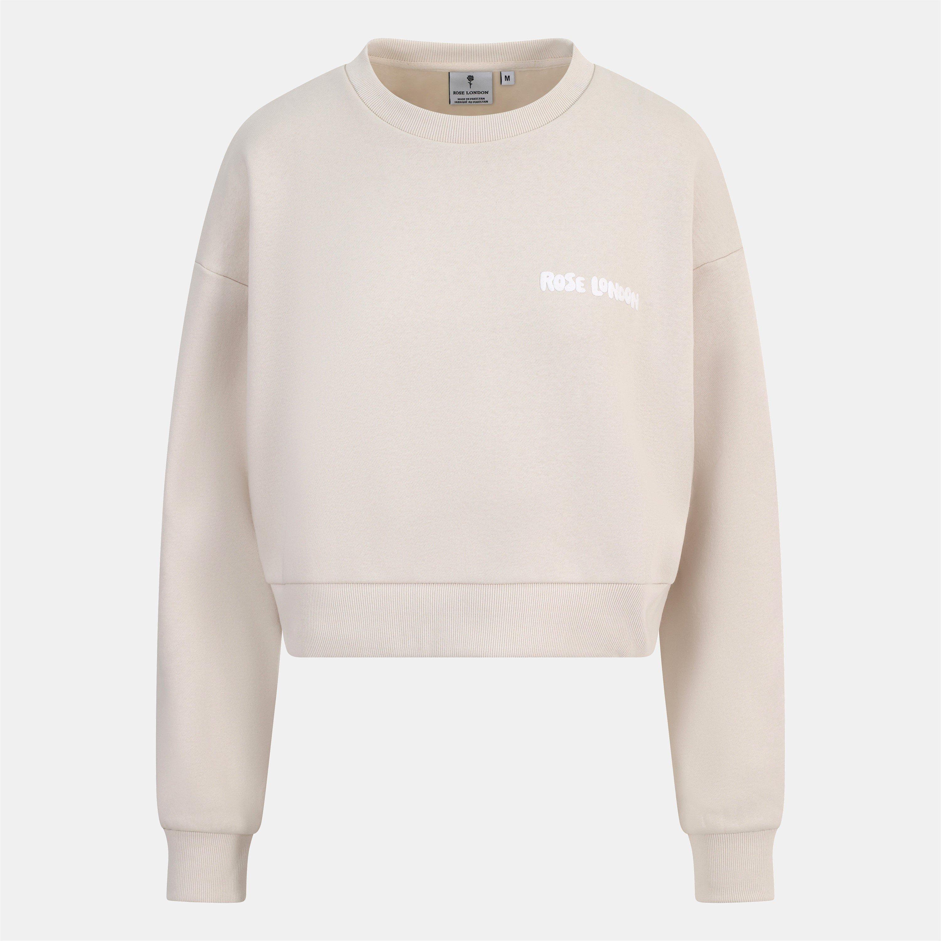Rose London  Authentic Crop Sweatshirt Junior Girls - Summer Sand - 14 (L)