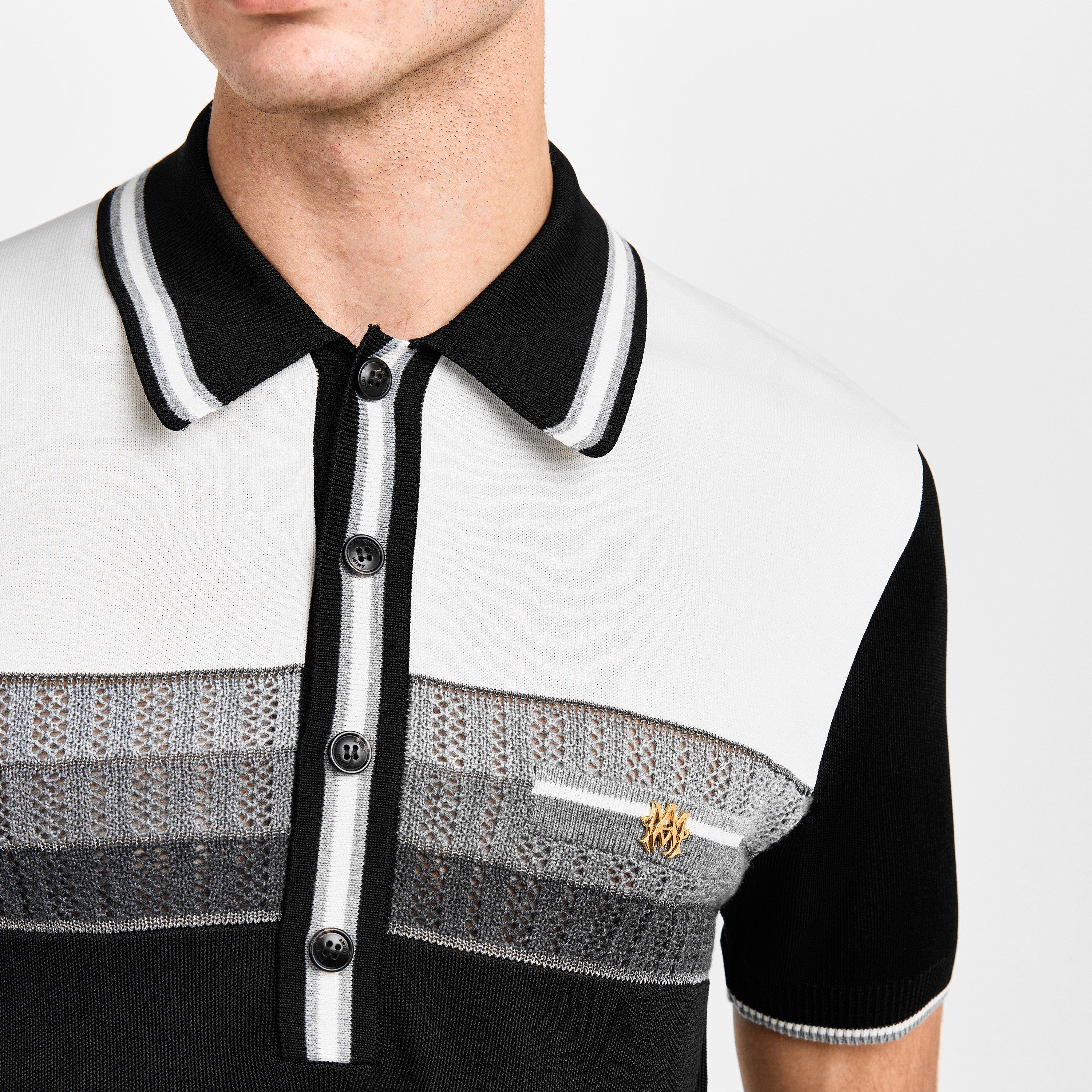 Black - Amiri - Men's Striped Knitted Top - 5
