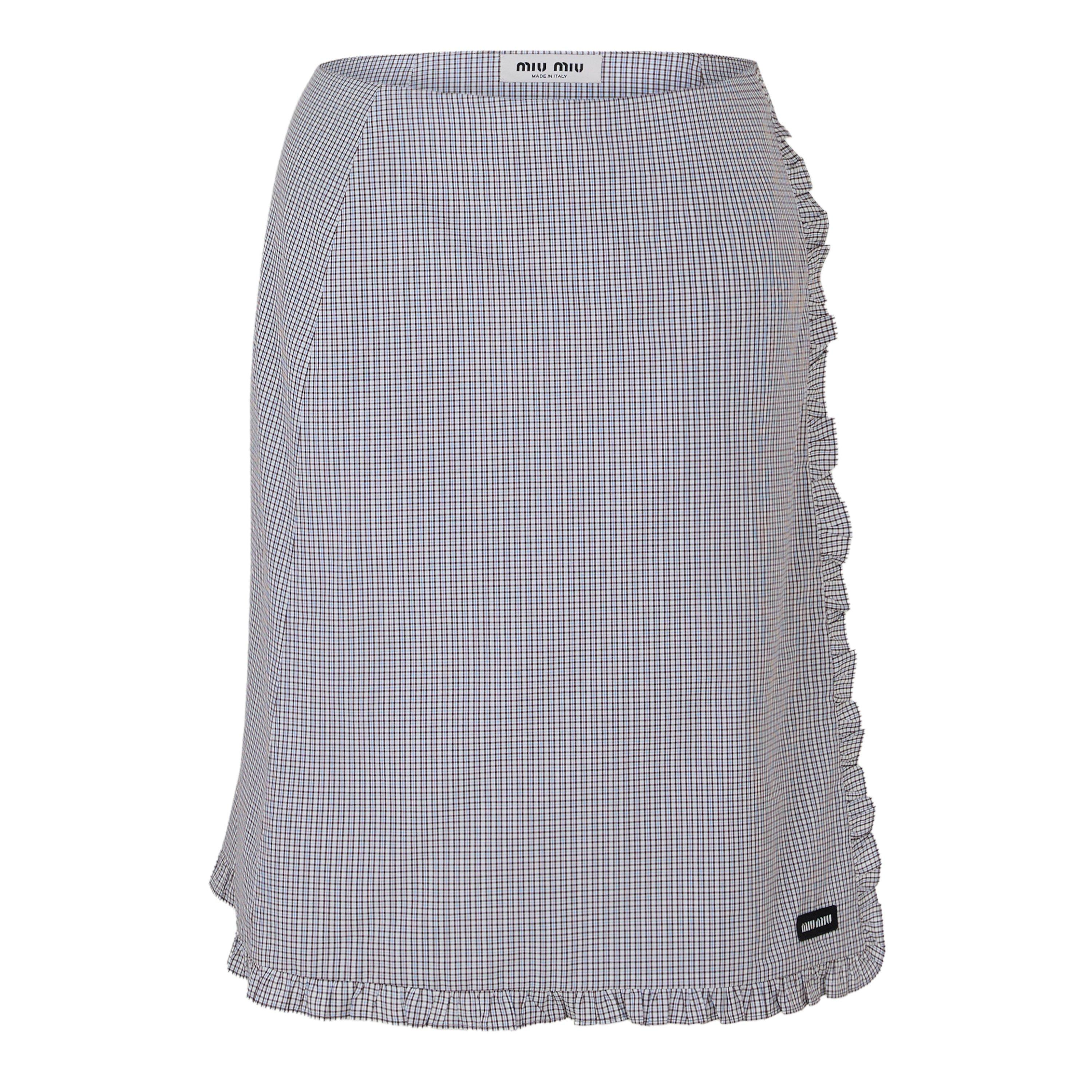 Bianco/Cacao - Miu Miu - Women's Midi Skirt - 1