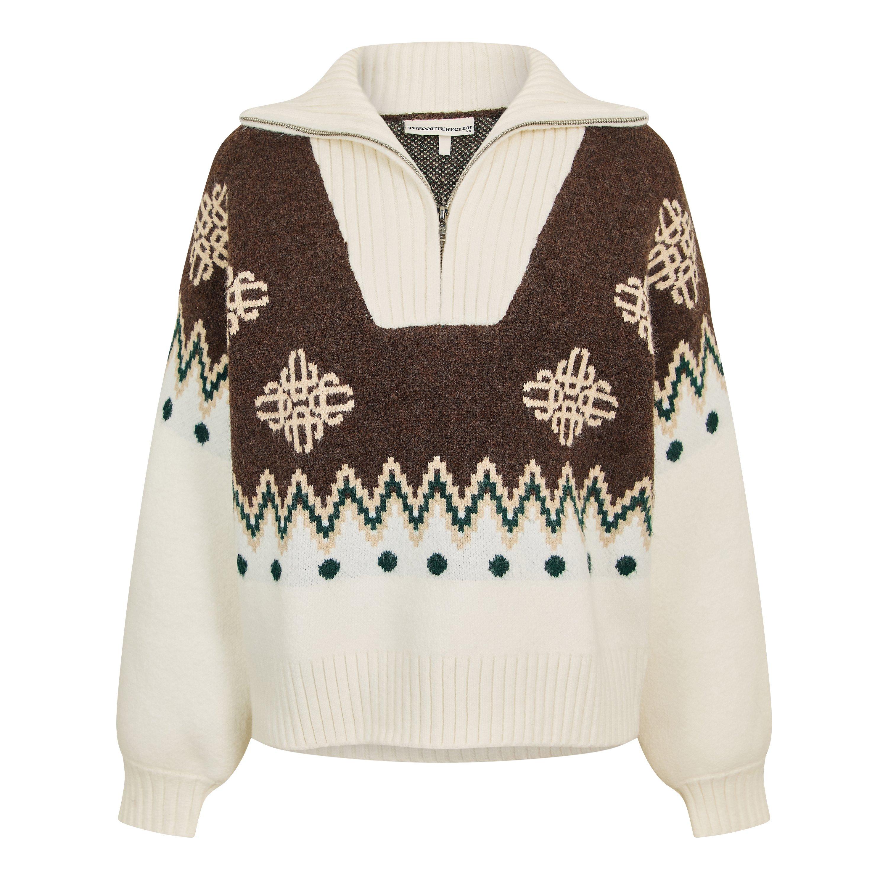 Beige - The Couture Club - Couture Fairisle Jmp Ld62 - 1
