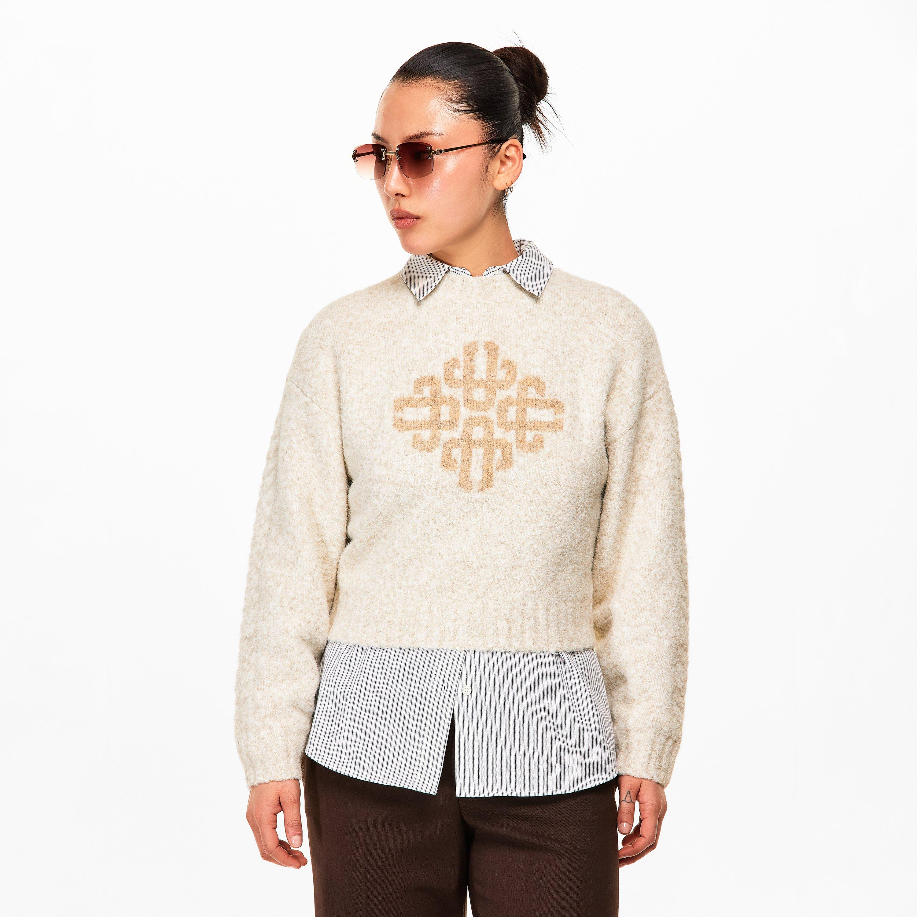 Beige - The Couture Club - Couture Emb Bcle Jmp Ld62 - 3