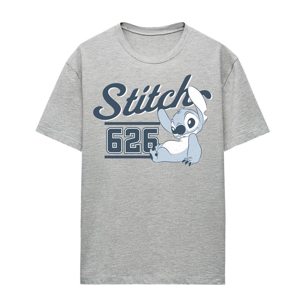 Grey - Disney - Lilo And Stitch 626 Sports Classic T Shirt Heathe - 4