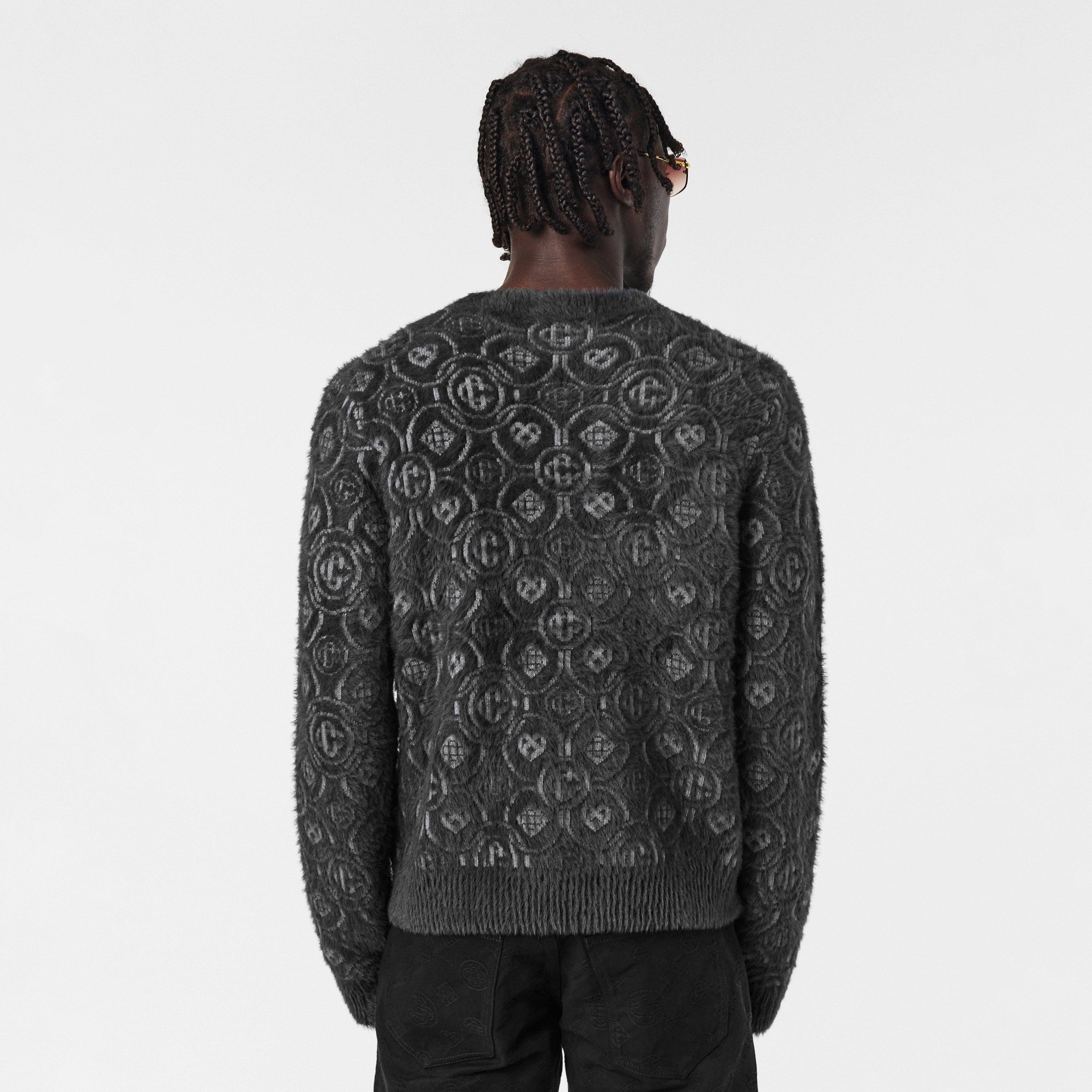 Grey - Casablanca - Men's Casa Mono Crew Neck Jumper - 4