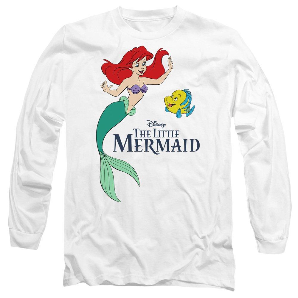 White - Disney - The Little Mermaid Ariel Flounder Long Sleeve T-Sh - 1