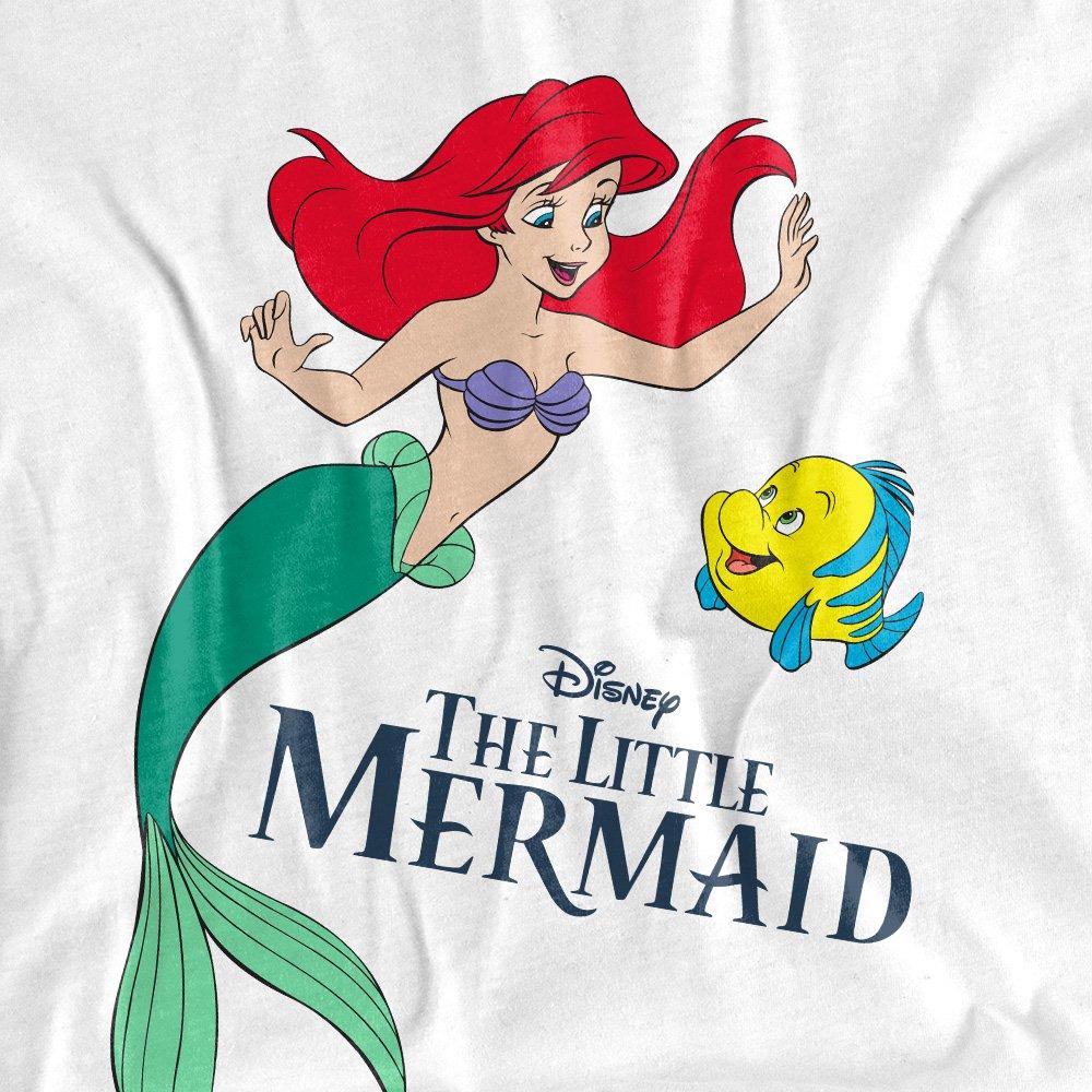 White - Disney - The Little Mermaid Ariel Flounder Long Sleeve T-Sh - 2