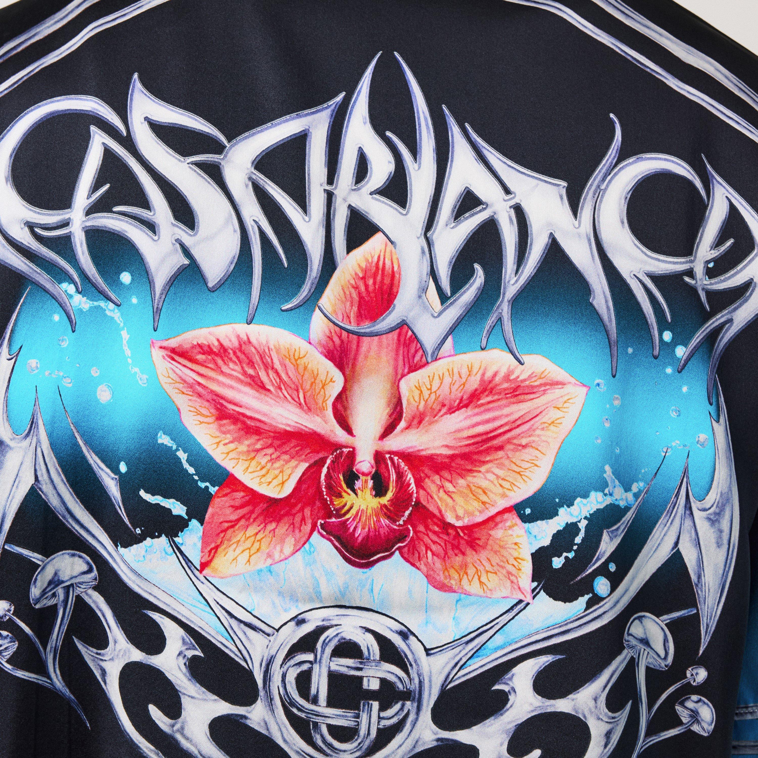 Black - Casablanca - Men's Blades Short Sleeve Relaxed Fit Bowling Shirt - 5