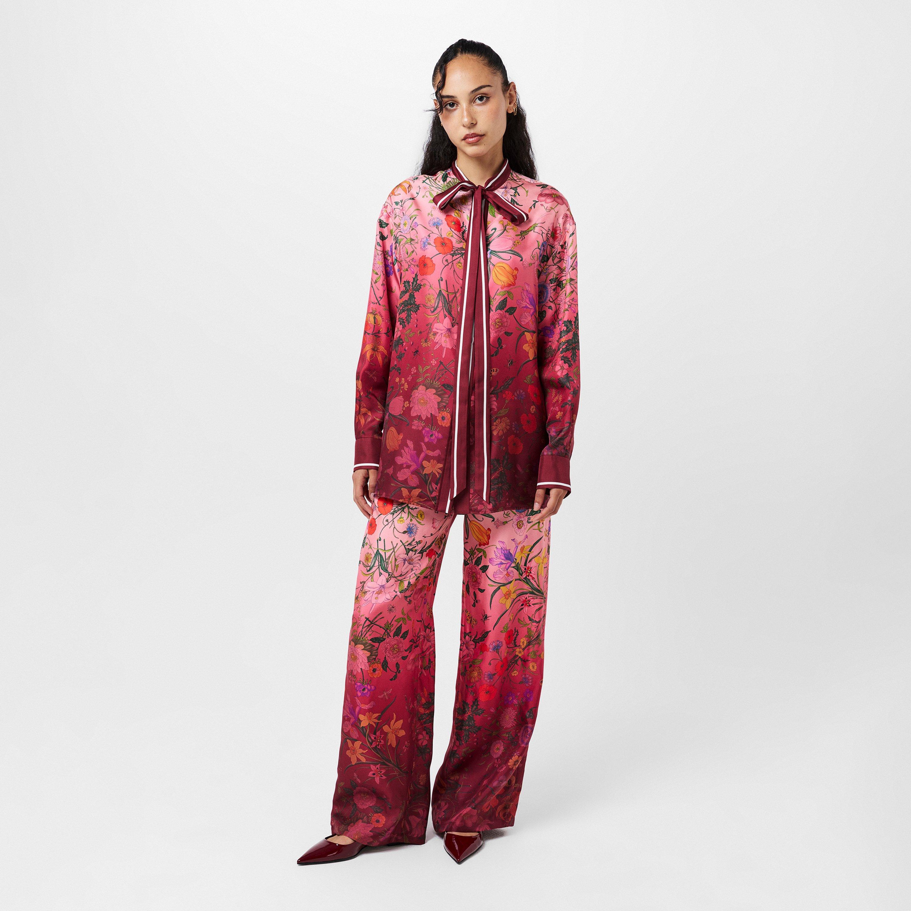 Pink/Ancora - Gucci - Women's Patterned Long-Sleeve Shirt - 6