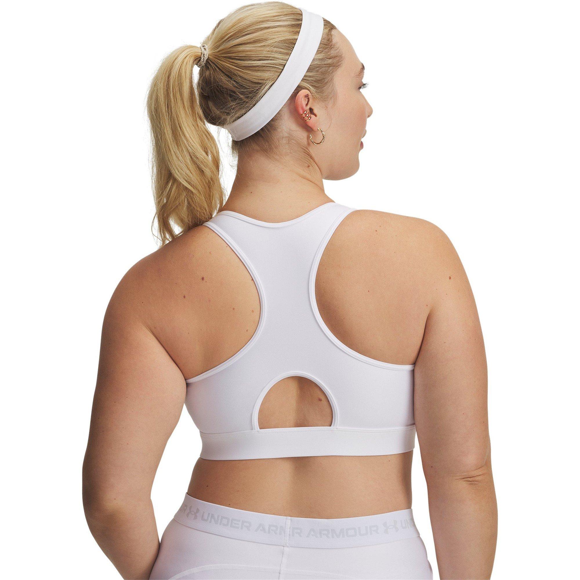 Branco/Cinza - Under Armour - Women's Non Wired Medium Impact Sports Bra - 12