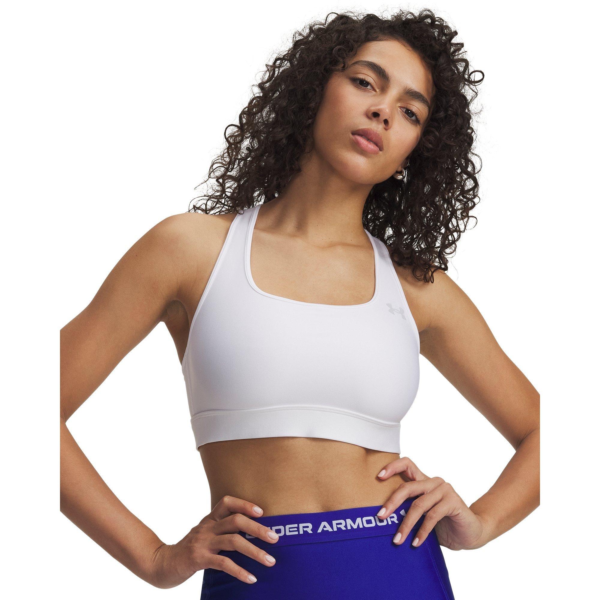 Branco/Cinza - Under Armour - Women's Non Wired Medium Impact Sports Bra - 5