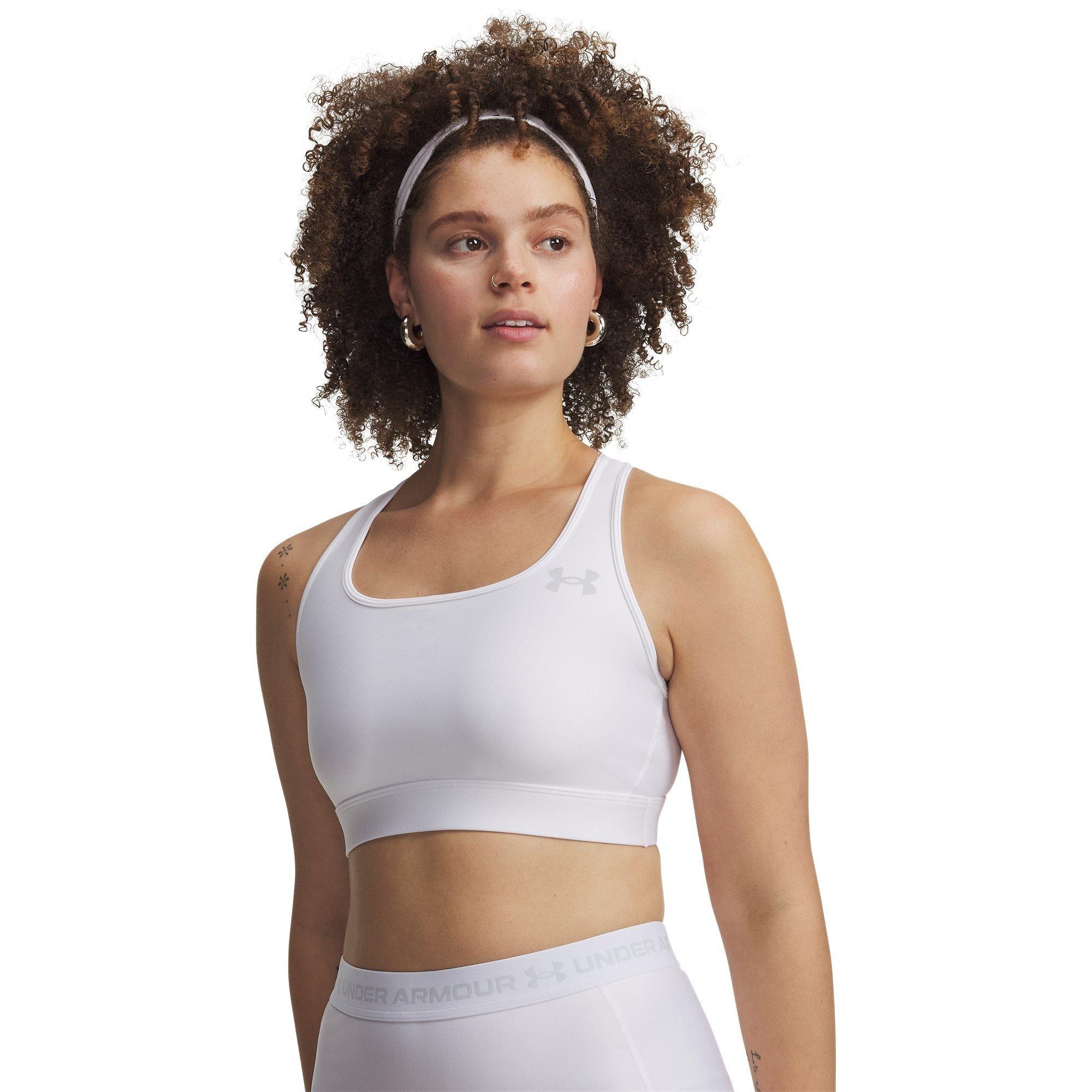 Branco/Cinza - Under Armour - Women's Non Wired Medium Impact Sports Bra - 7