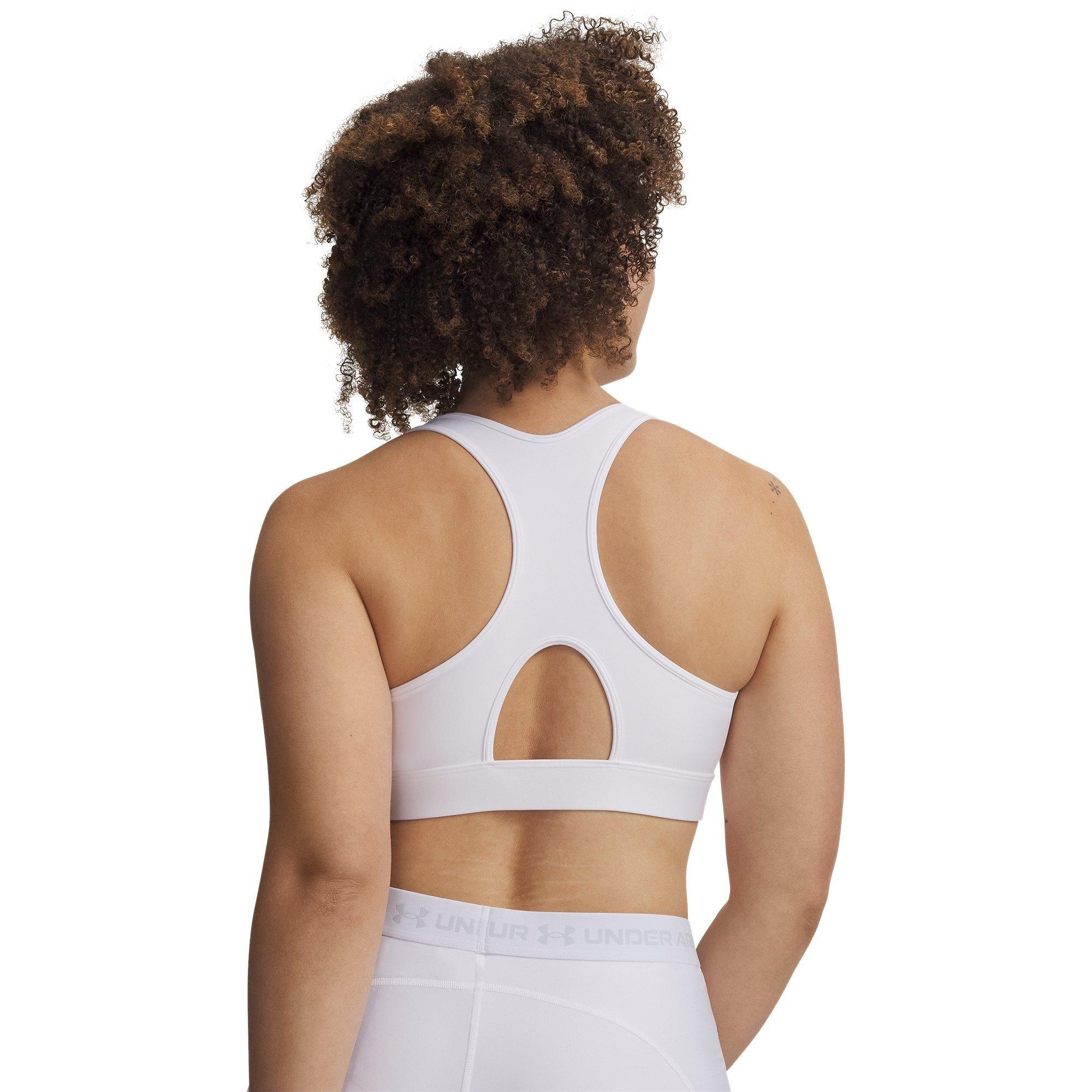 Branco/Cinza - Under Armour - Women's Non Wired Medium Impact Sports Bra - 8