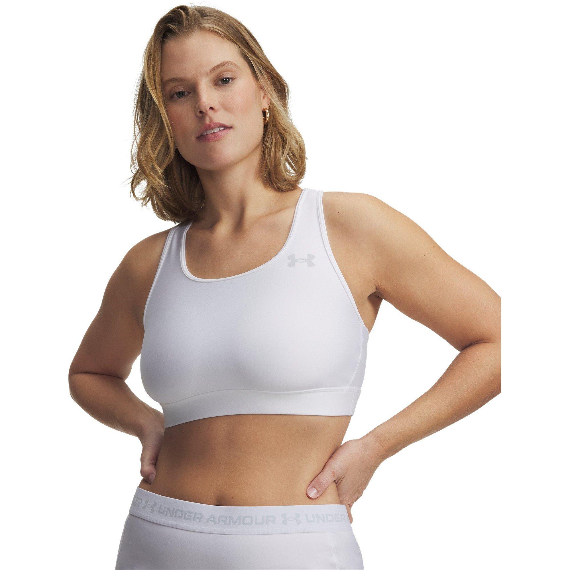 Branco/Cinza - Under Armour - Women's Non Wired Medium Impact Sports Bra - 9