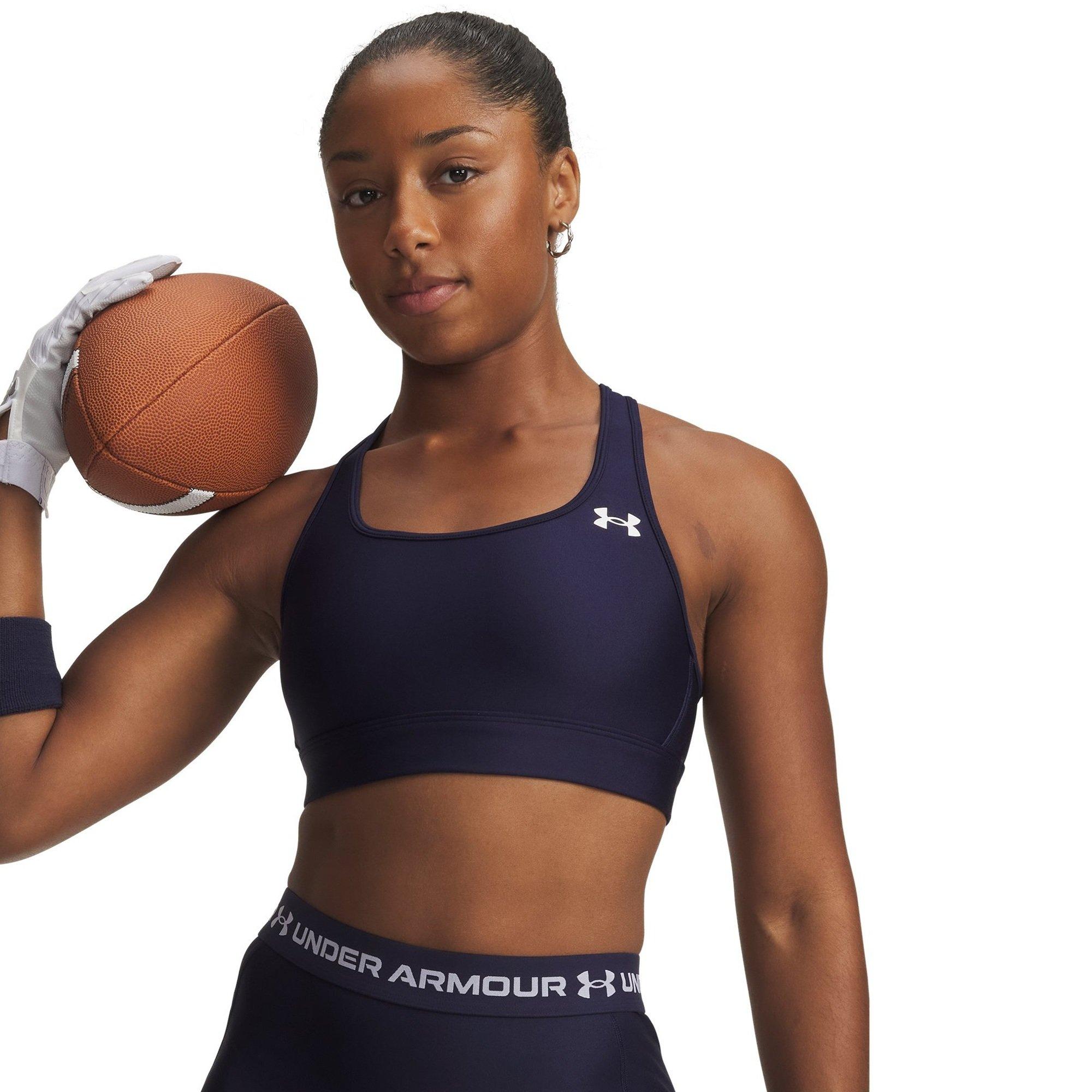 Navy/White - Under Armour - Womens HeatGear® Mid Support Sports Bra - 1
