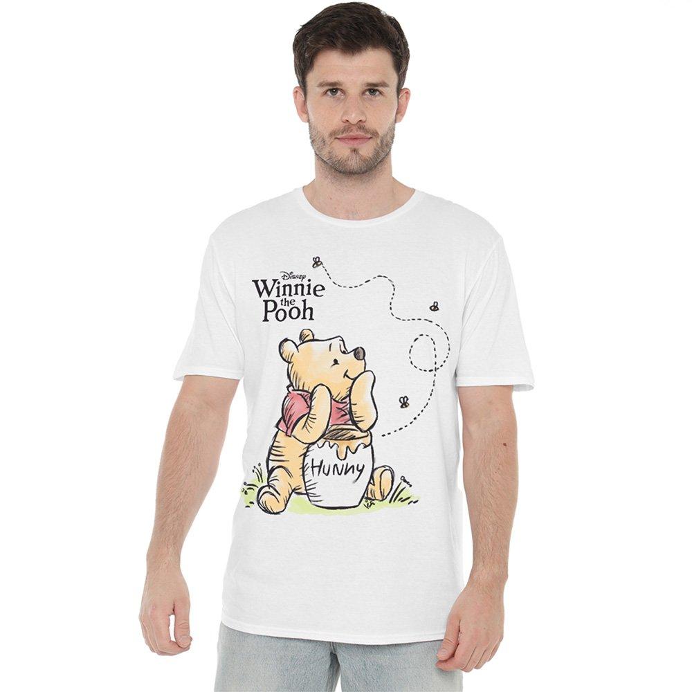 White - Disney - Winnie The Pooh Hunny Poster T-Shirt White - 1