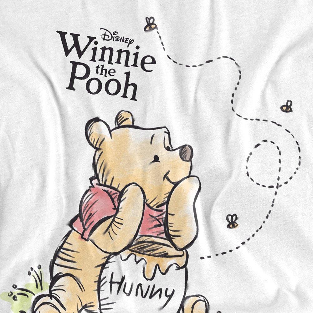 White - Disney - Winnie The Pooh Hunny Poster T-Shirt White - 2