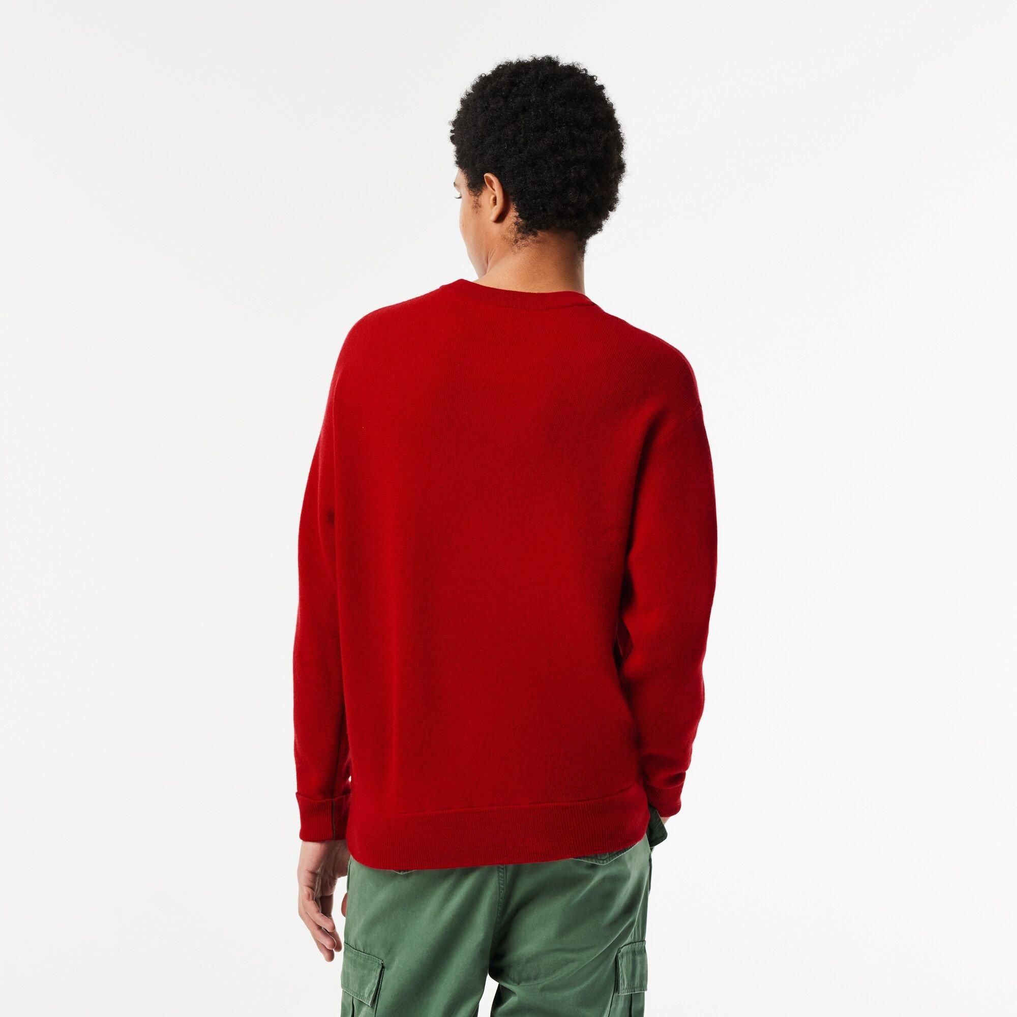 Rood - Lacoste - Men's Crew Neck Jumper - 3
