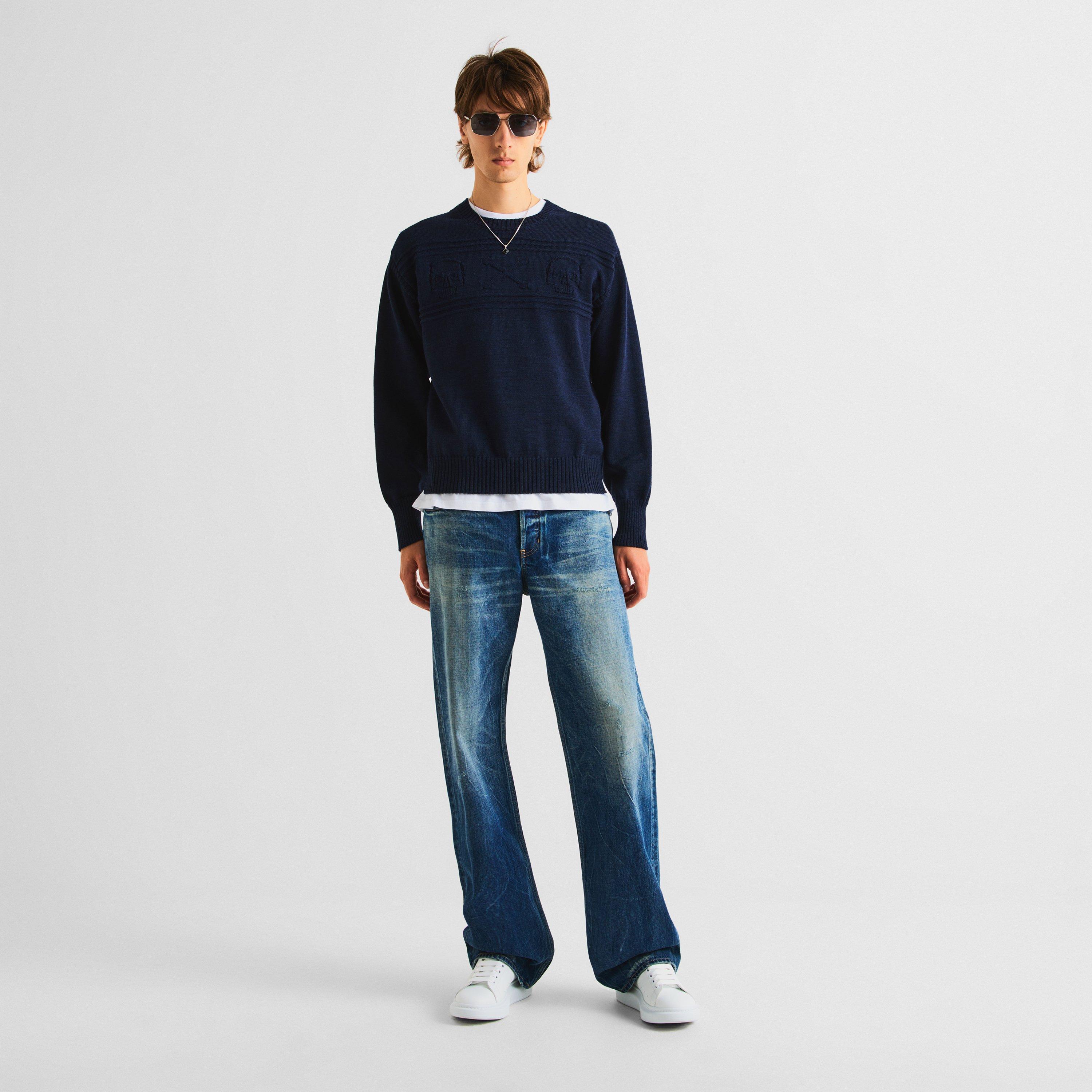 Indigo - Alexander McQueen - Alex Skull Knit Sn63 - 5