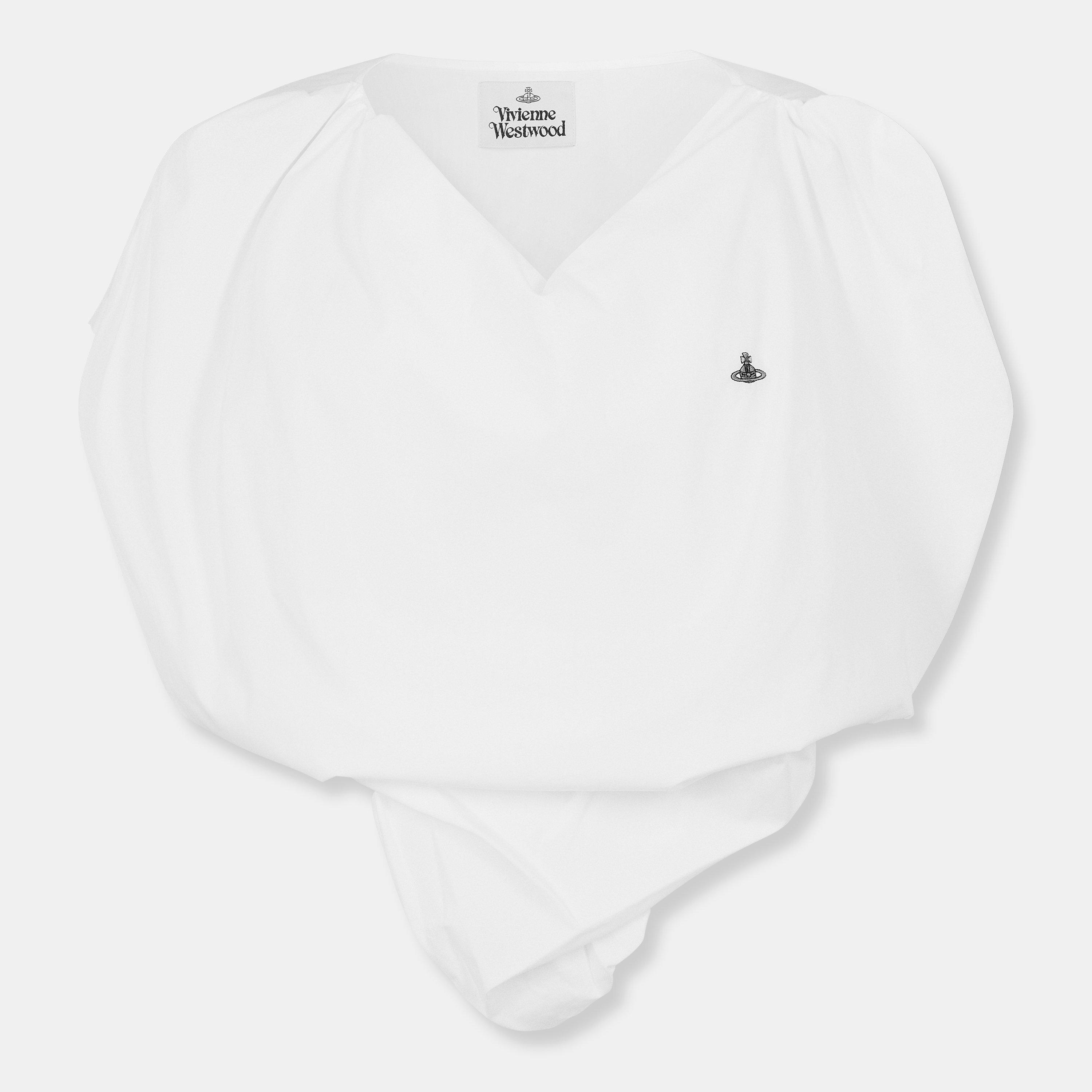 Vivienne Westwood Women's Viv Heart Puff Sleeve Top - White - Size 4 (3XS)