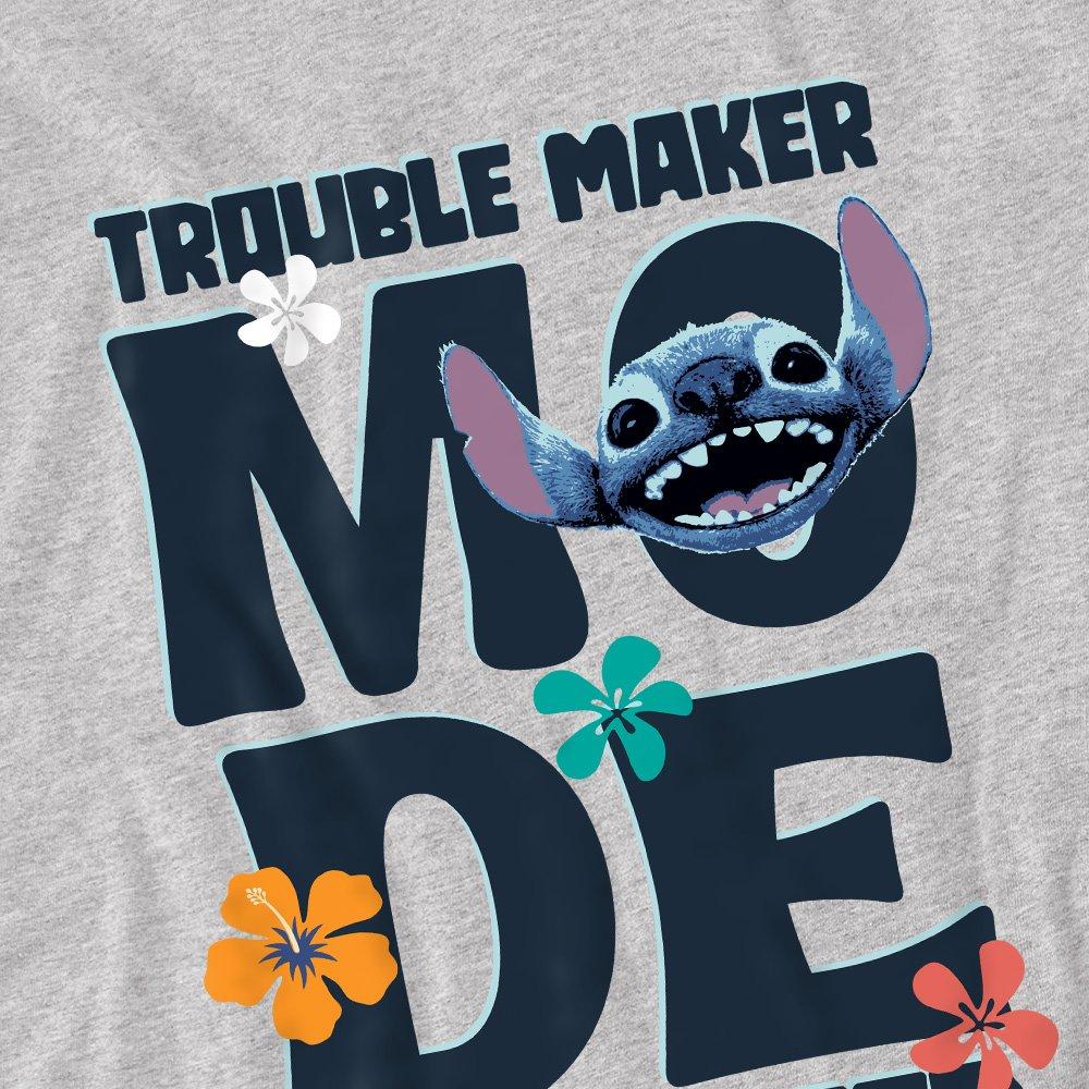 Grey - Disney - Stitch Trouble Maker Mode Kids T-Shirt Heather Gr - 2