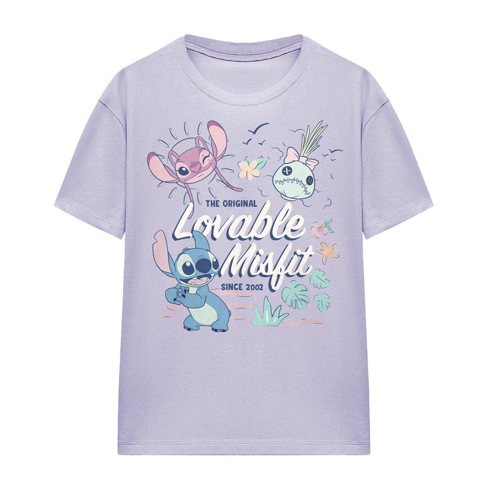 Lavender - Disney - Lilo And Stitch Lovable Misfit Classic T Shirt So - 4