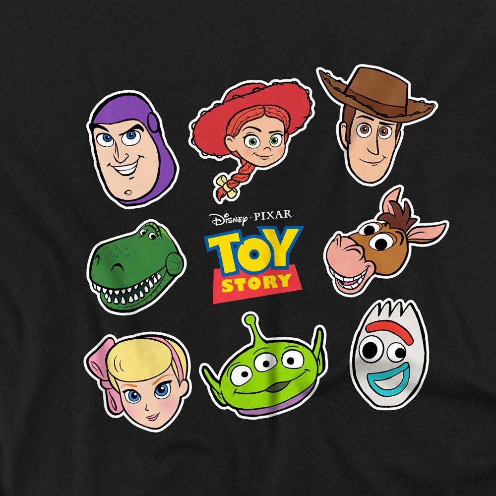Black - Disney - Toy Story Character Face Cutouts T-Shirt Black - 2
