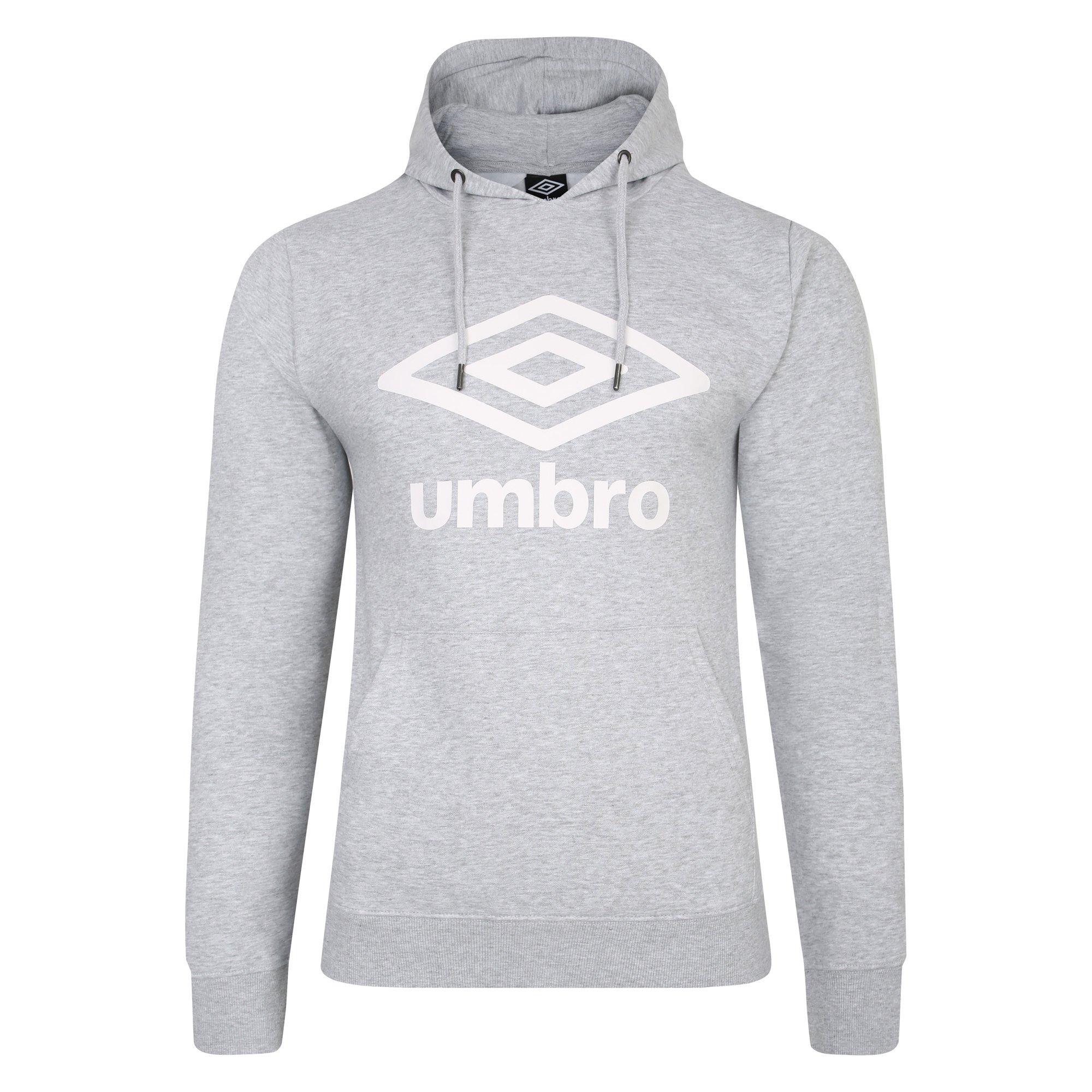 Grey Marl/White - Umbro - Men's Team Knitted Hoodie - 1