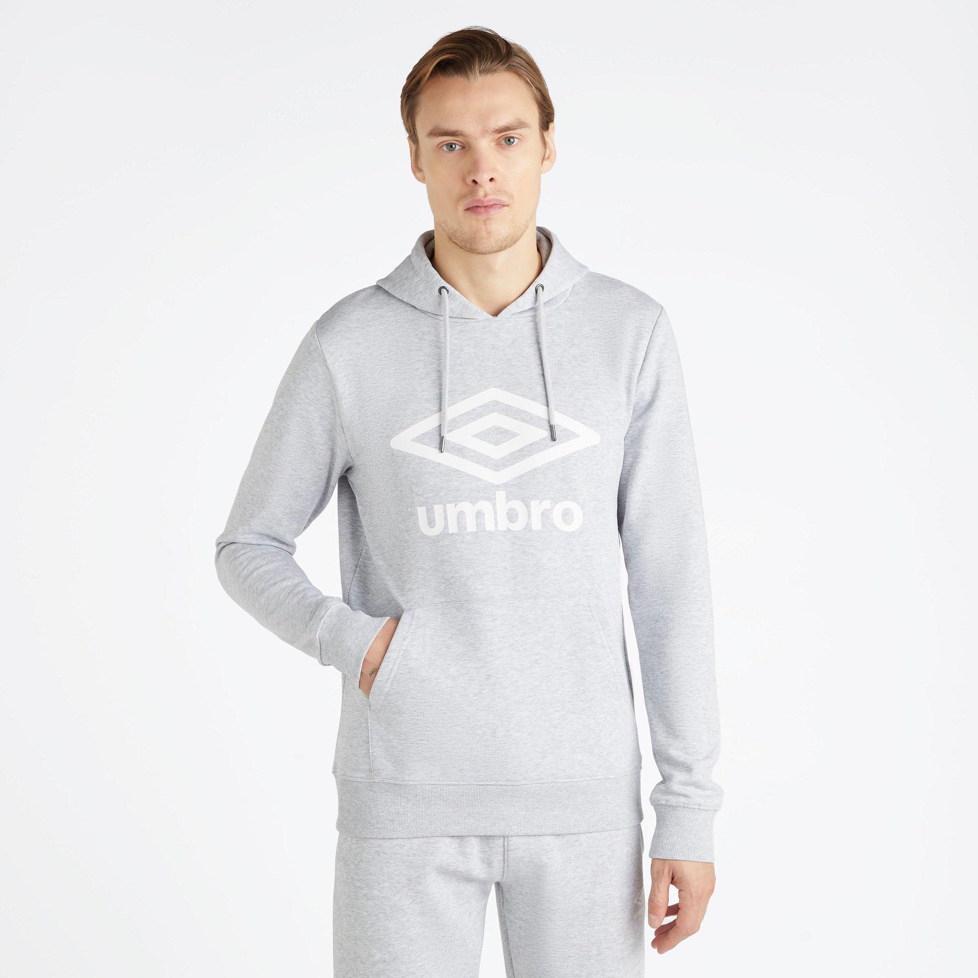 Grey Marl/White - Umbro - Men's Team Knitted Hoodie - 2