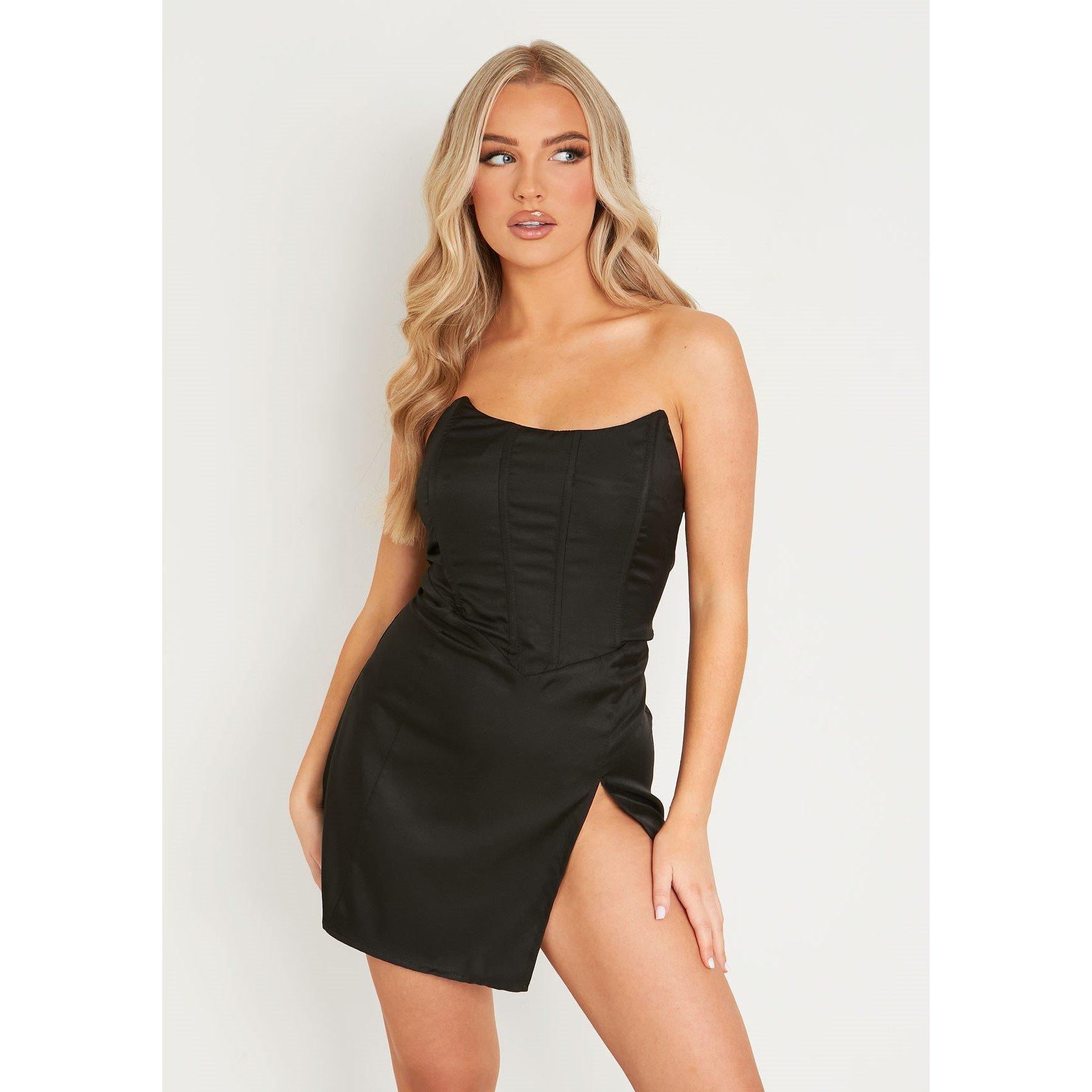 Missy Empire Women's Corset Mini Dress - Black - 6 (2XS)