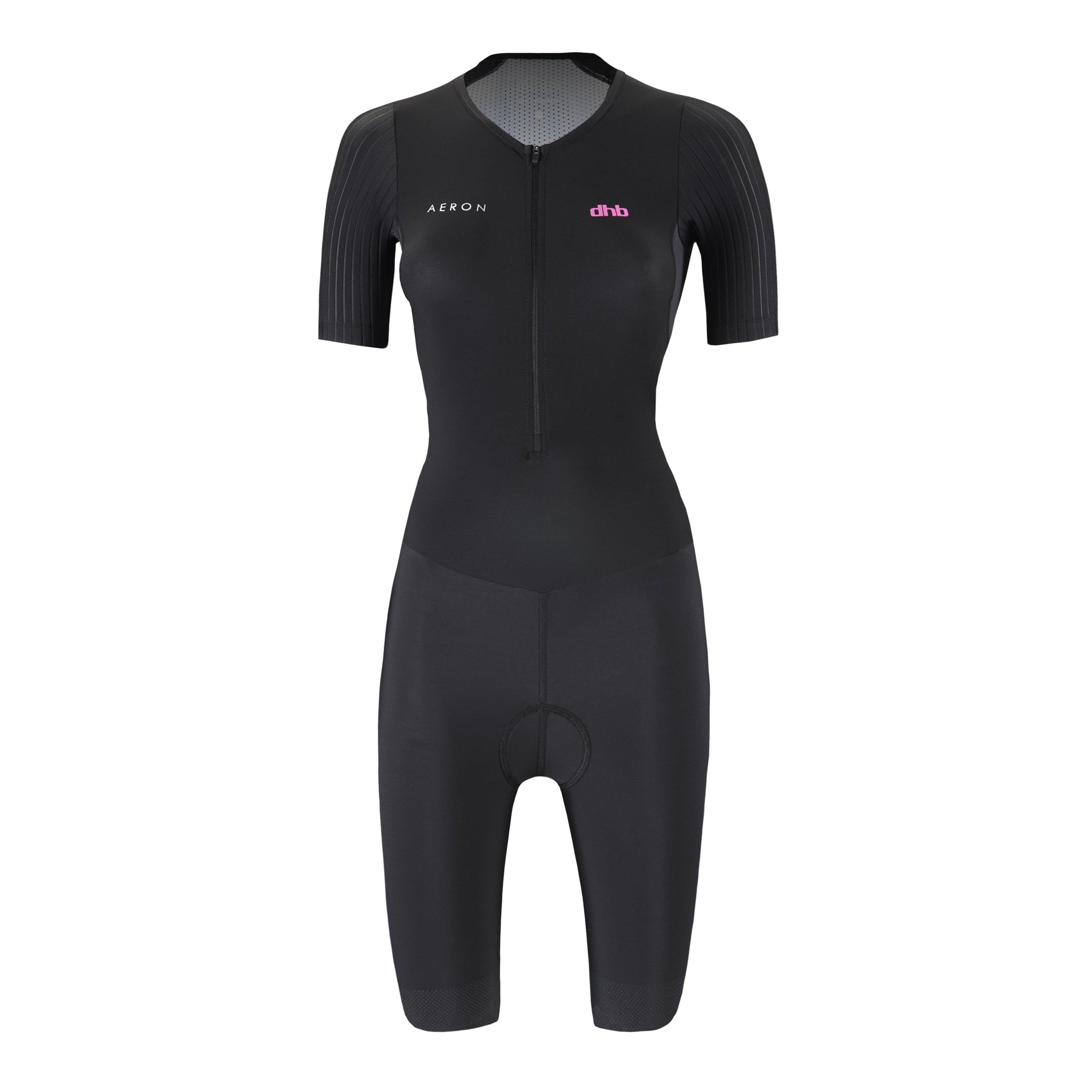 Black - Dhb - Womens Aeron Short Sleeve Triathlon Suit - 1