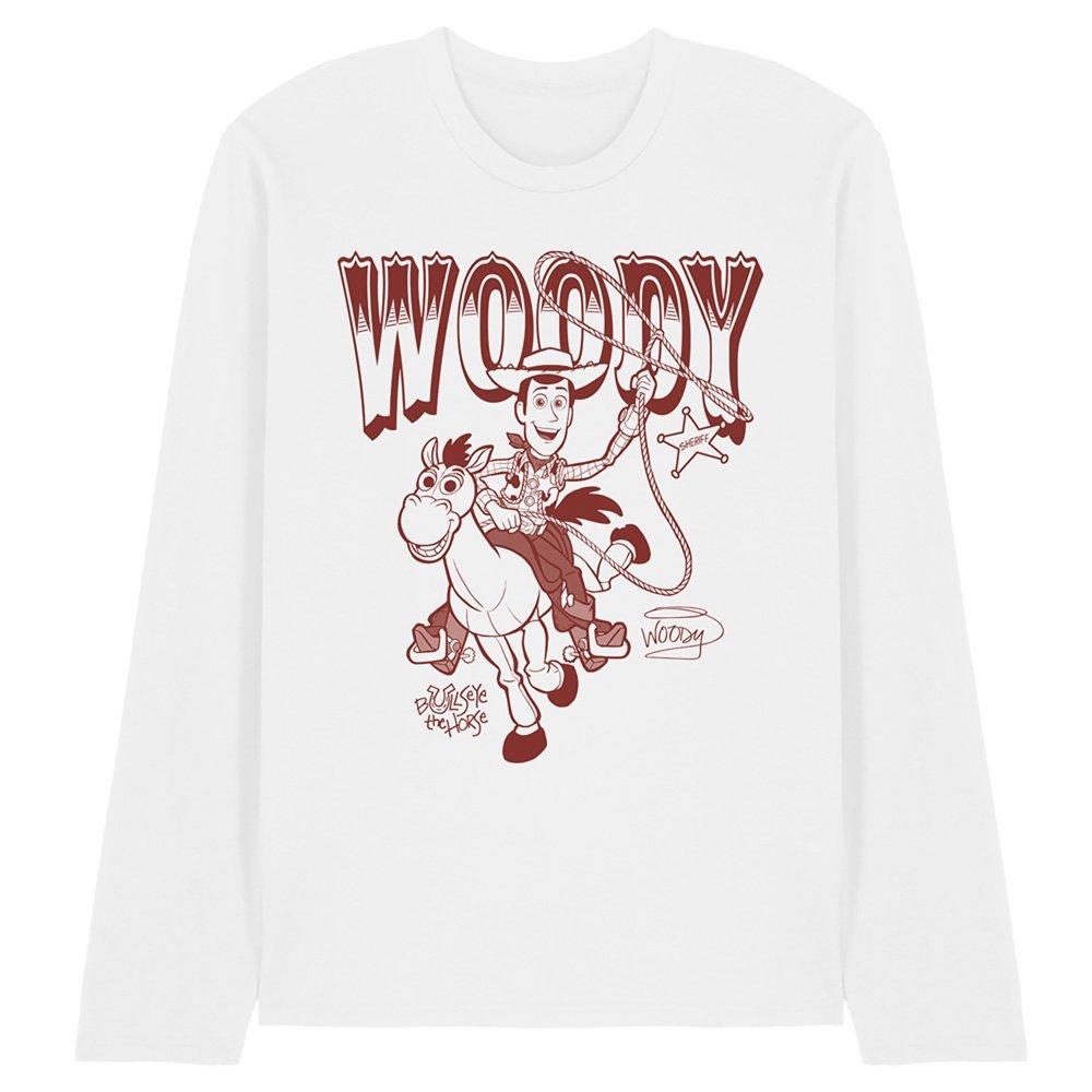 White - Disney - Toy Story Woody Bullseye Ride Long Sleeve T-Shirt - 1