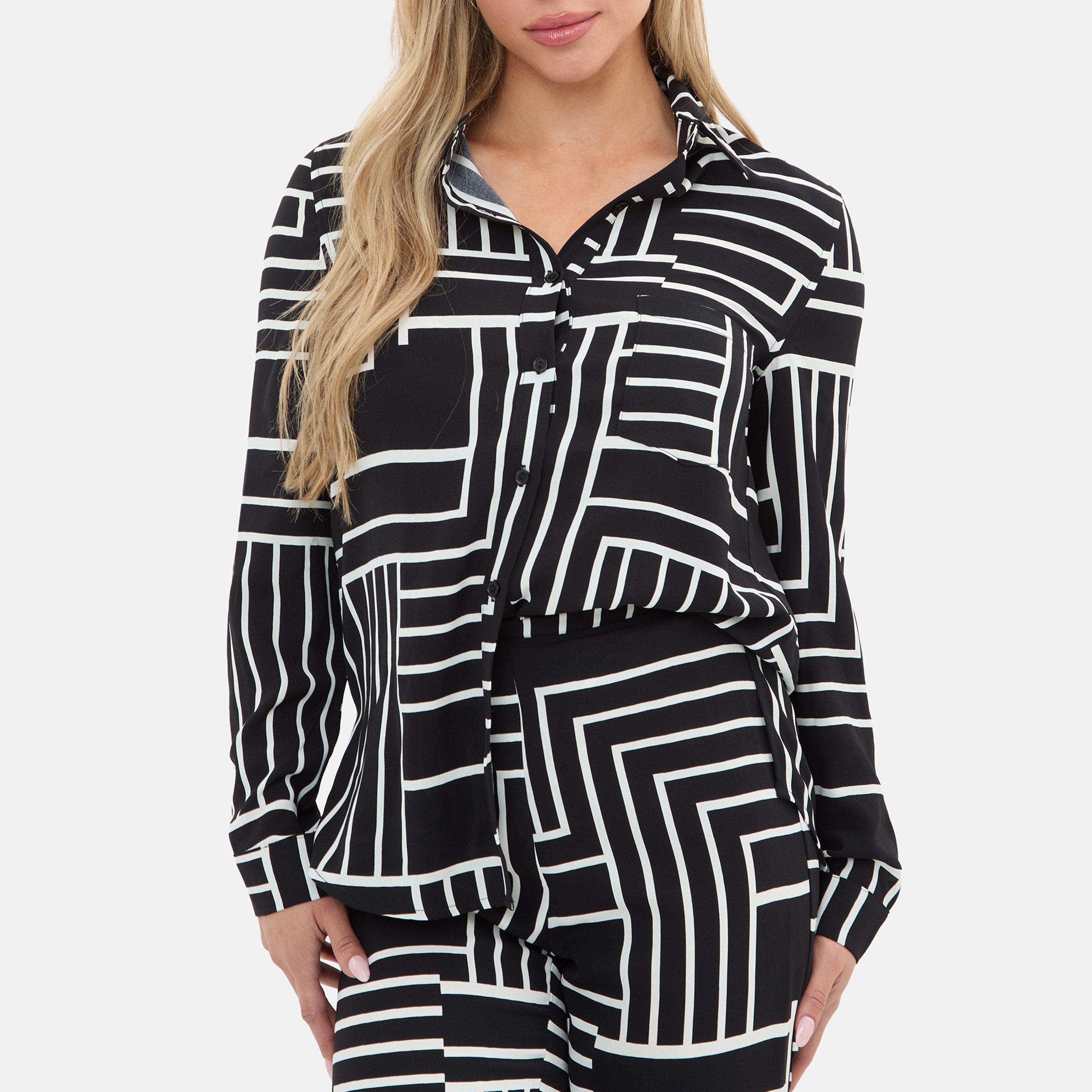 Mono - I Saw It First - Printed Long Sleeved Crepe Shirt - 2