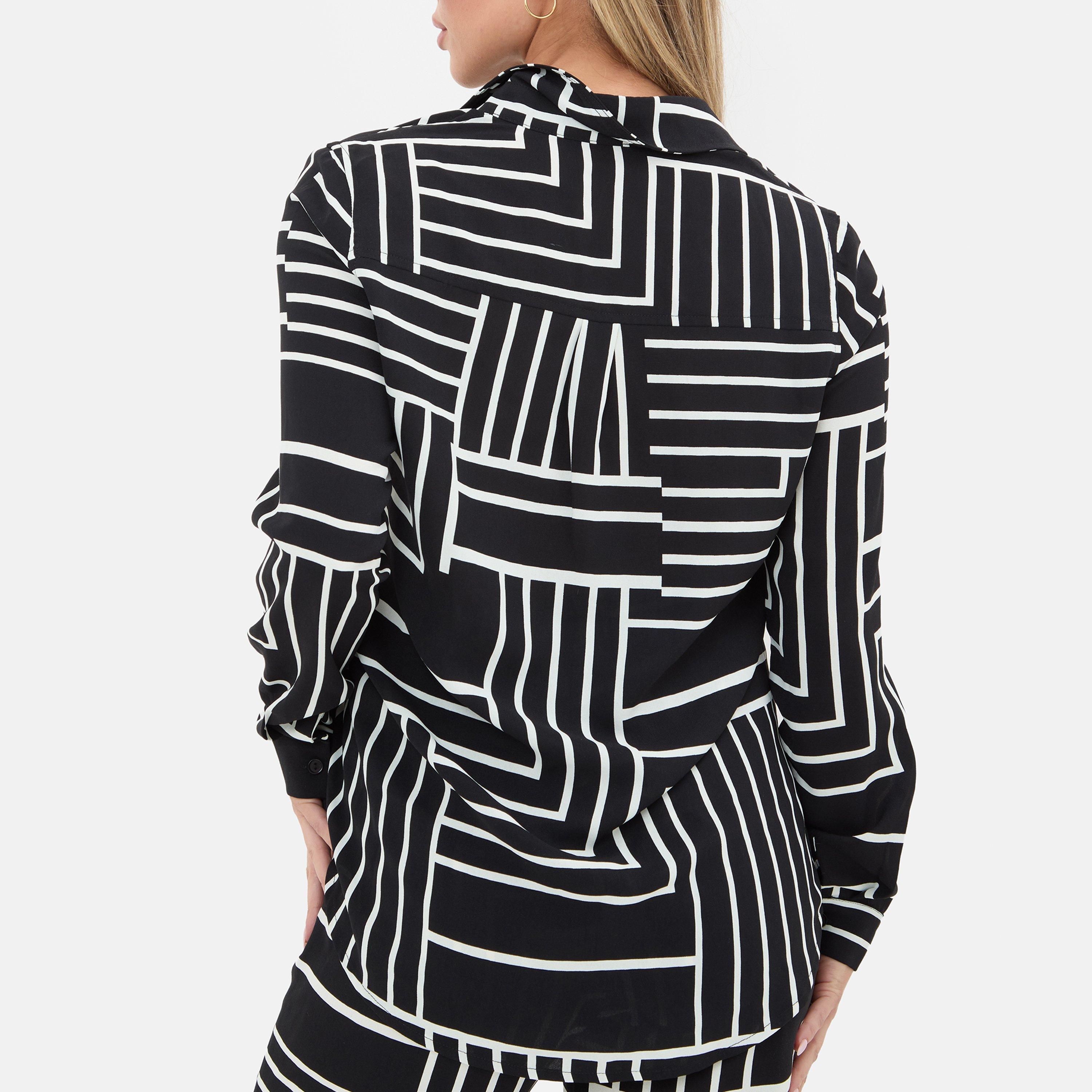 Mono - I Saw It First - Printed Long Sleeved Crepe Shirt - 3
