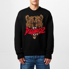 DSquared2 Bear Logo Knitted Jumper