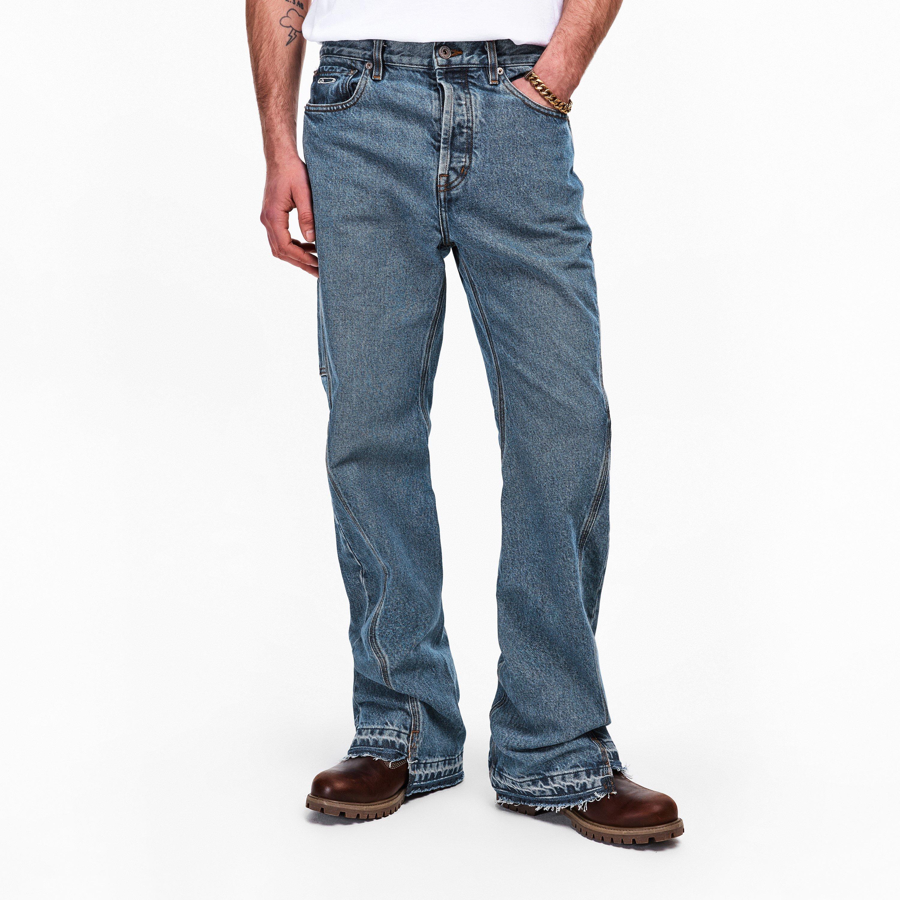 Medium Wash - Gallery Dept - Men's Wide Leg Jeans - 3