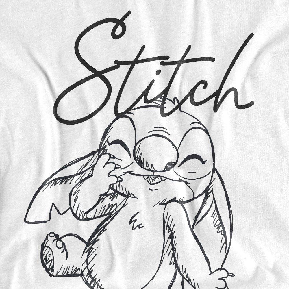 White - Disney - Lilo And Stitch Sketchy Surprise Classic T Shirt - 2