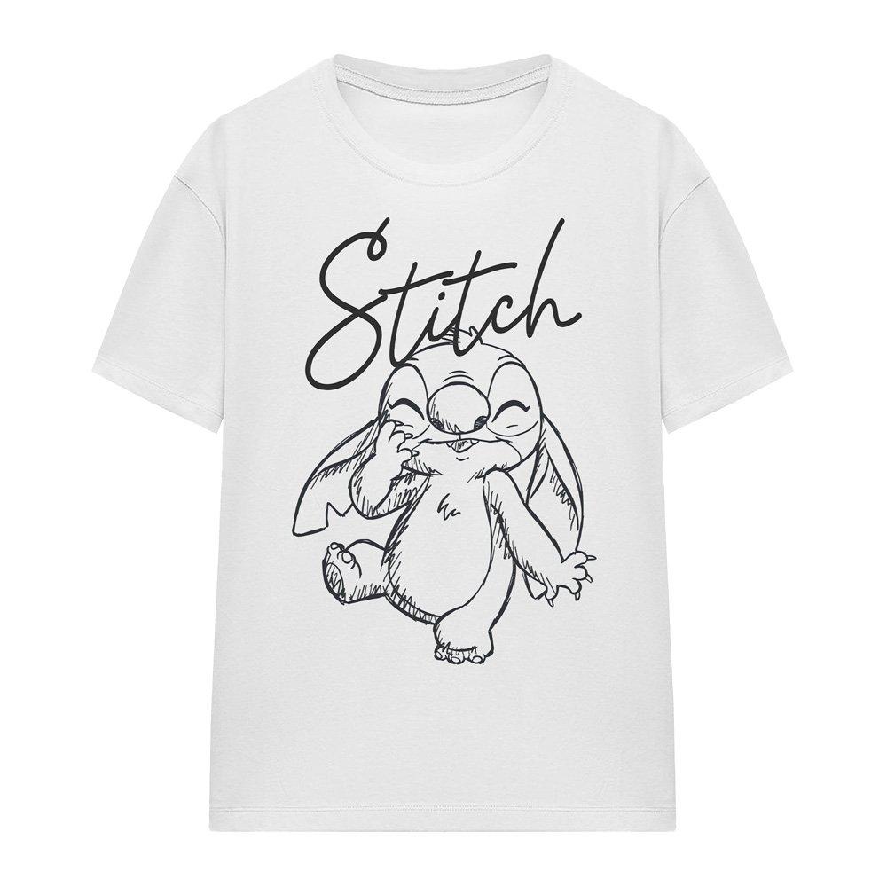 White - Disney - Lilo And Stitch Sketchy Surprise Classic T Shirt - 4