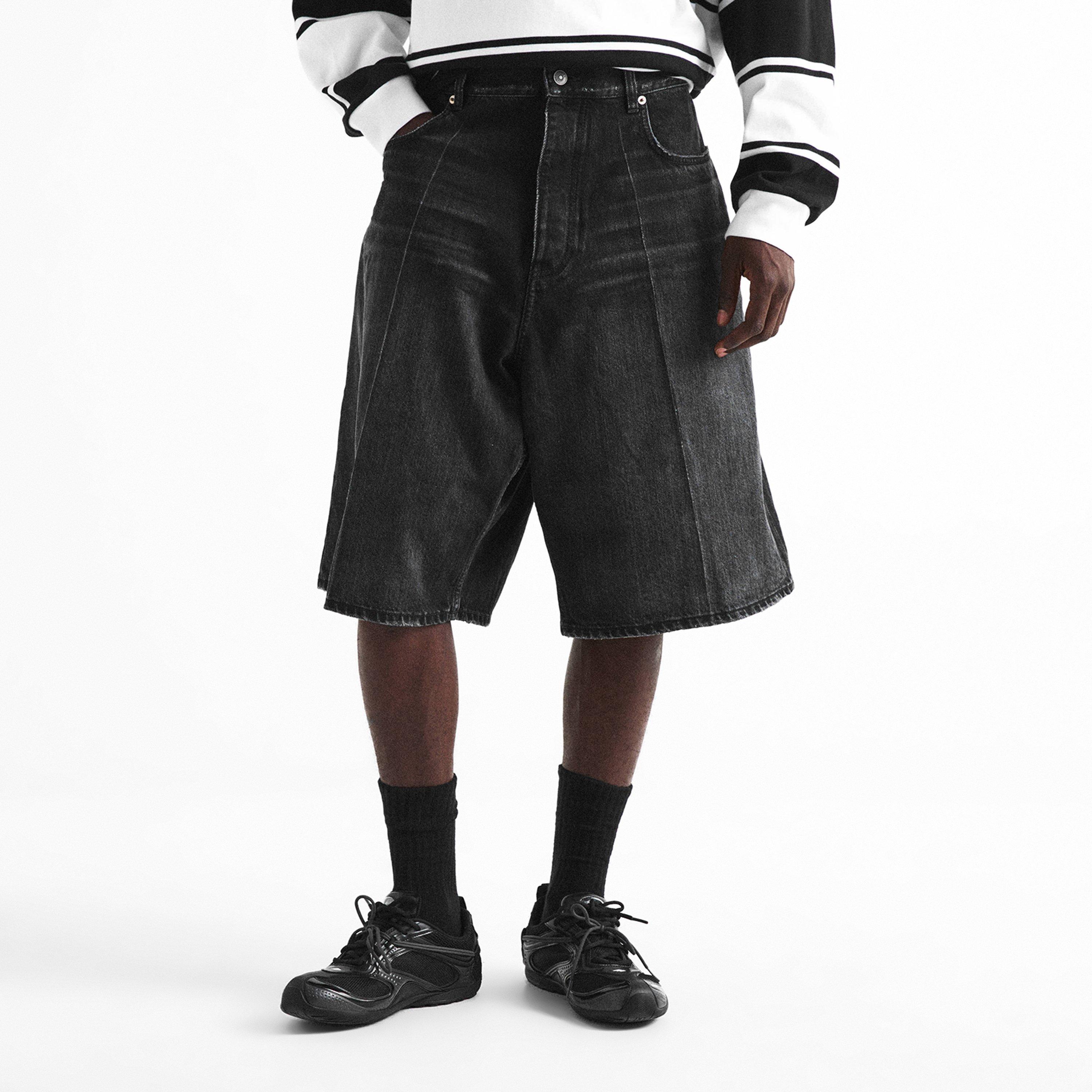 Black - Balenciaga - Bal Denim Short Sn63 - 3