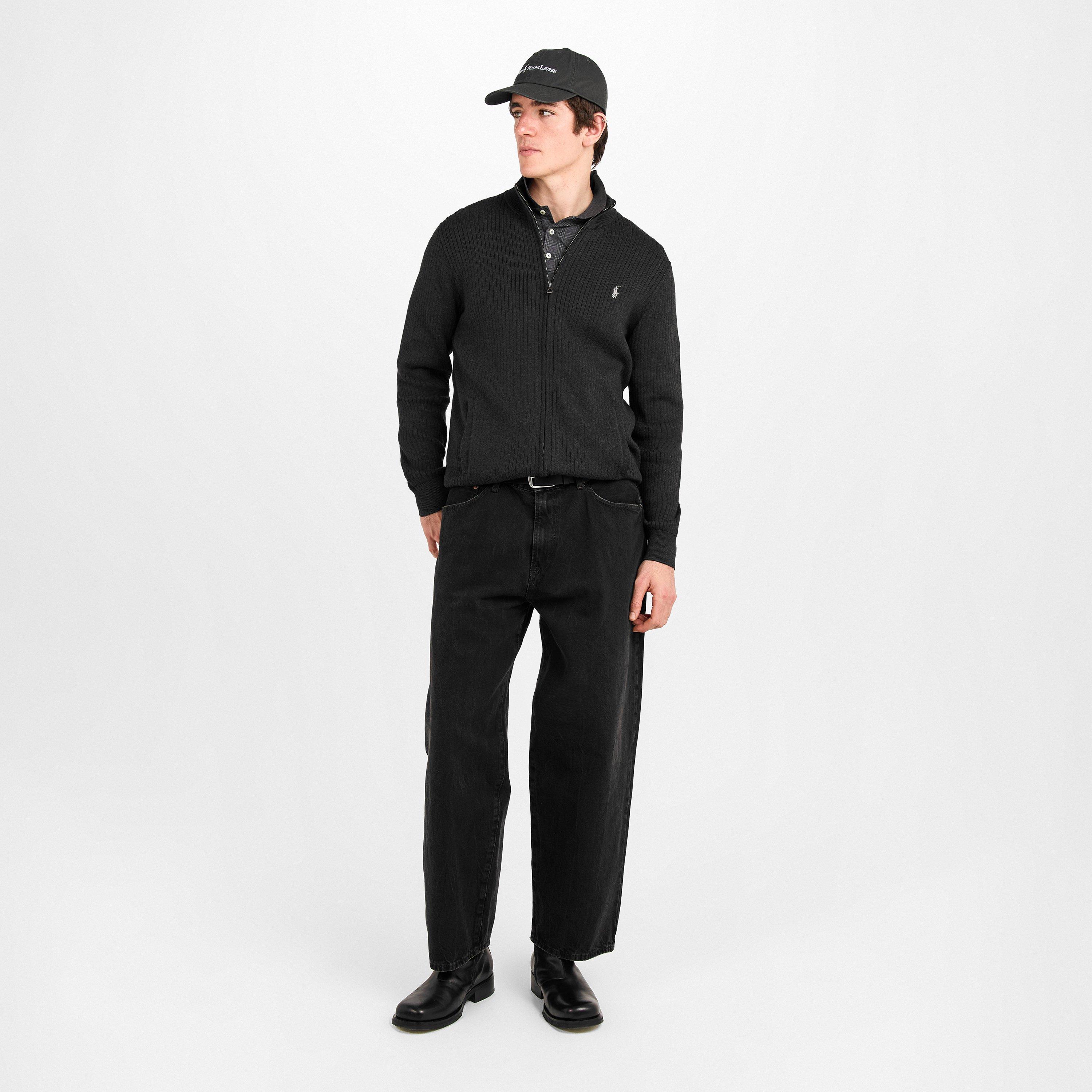 Dark Granite - Polo Ralph Lauren - Men's Knitted Full Zip Crew Neck Jumper - 6