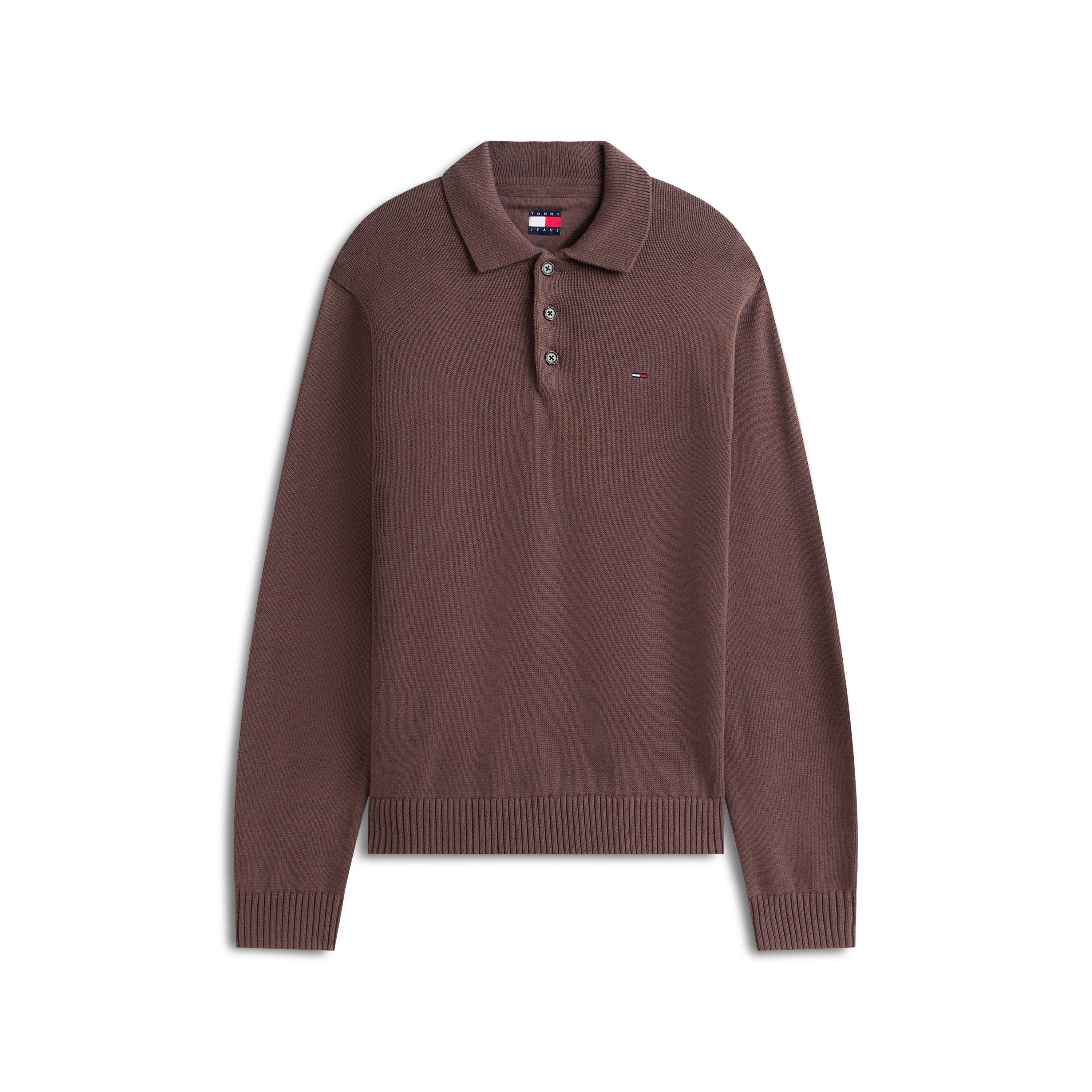 Tommy Jeans Men's Slim Polo Crew Neck Jumper - Black Walnut - L