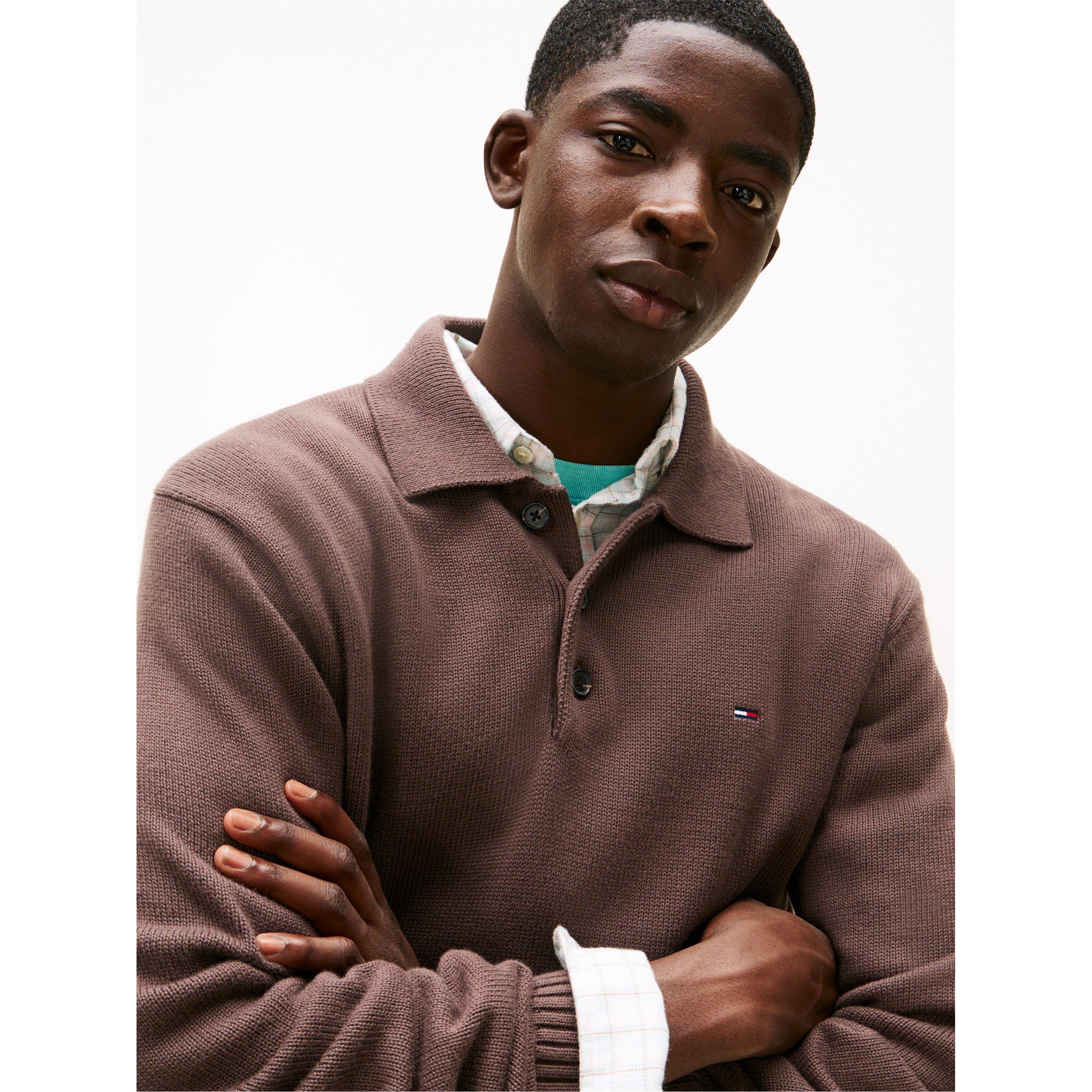 Black Walnut - Tommy Jeans - TJ Slm Polo Swtr Sn62 - 3