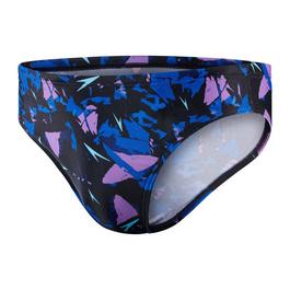 Speedo Geo Rip Allover Print 5cm Swim Briefs Adults