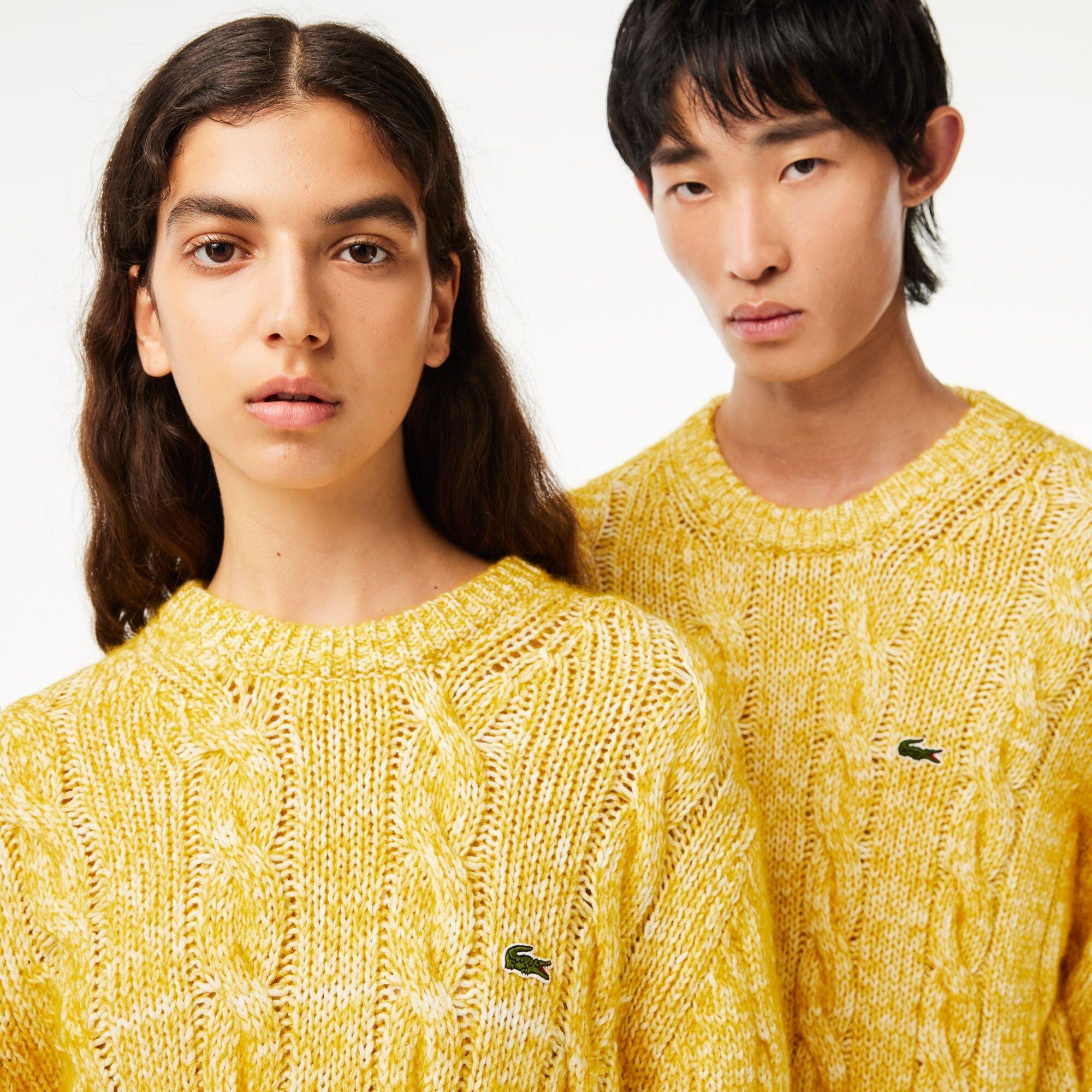 Farine/Pistil - Lacoste - Men's Alpaca Wool Cable Knit Crew Neck Jumper - 2