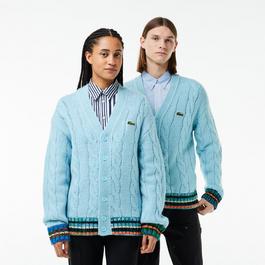 Lacoste Loose Cable Knit Cardigan