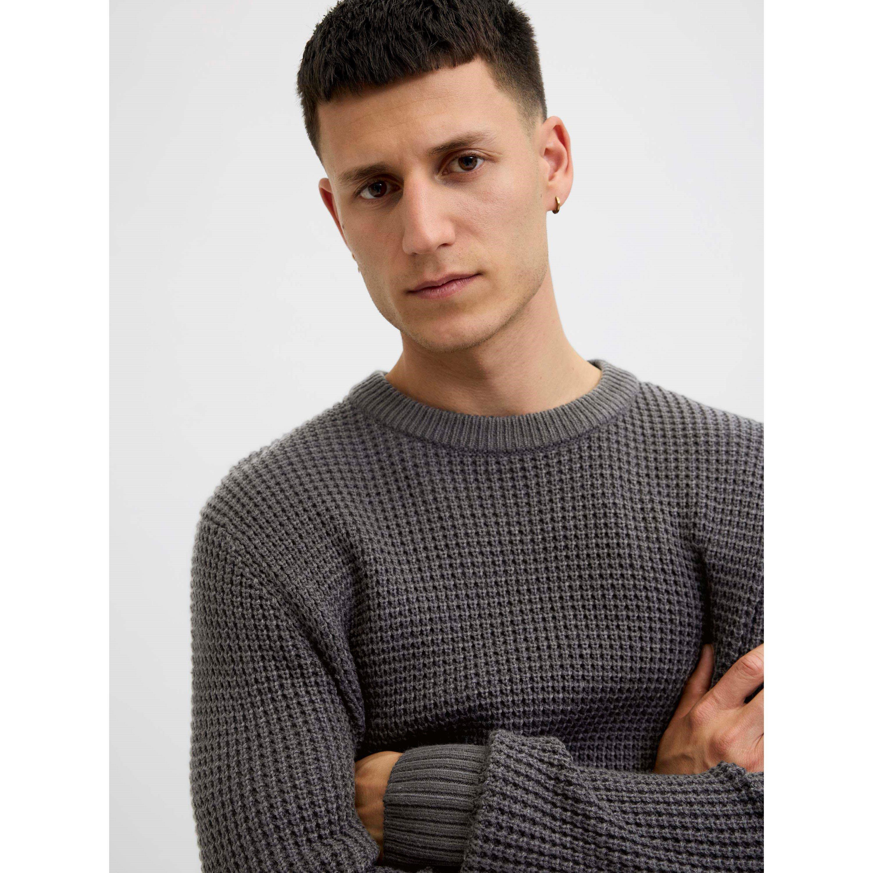 Jack & Jones JCOMACE Knit Cardigan SMU, Urban Chic/Detail:w. Zwart, M