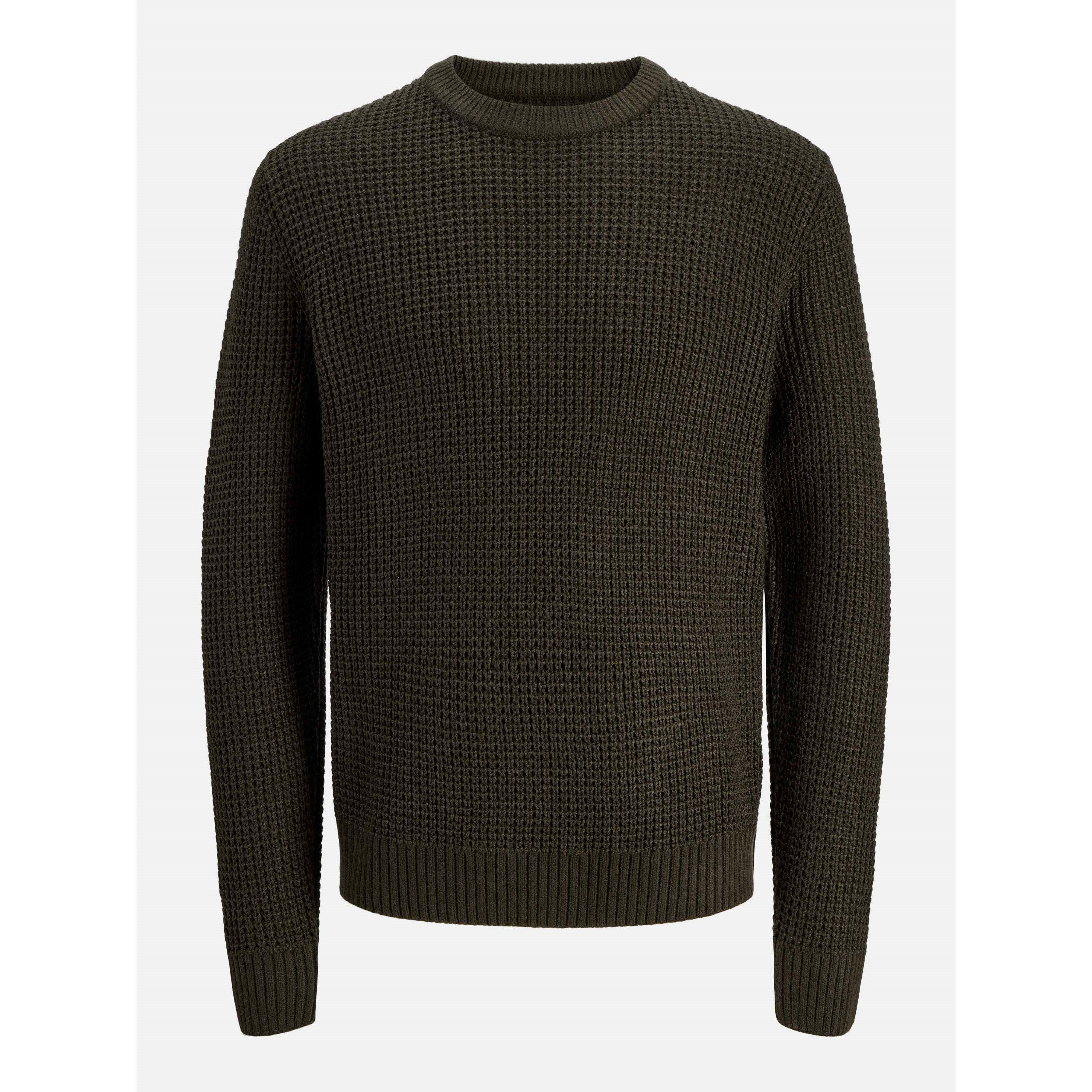 Jack And Jones Men's Knitted Crew Neck Jumper - Rosin - S