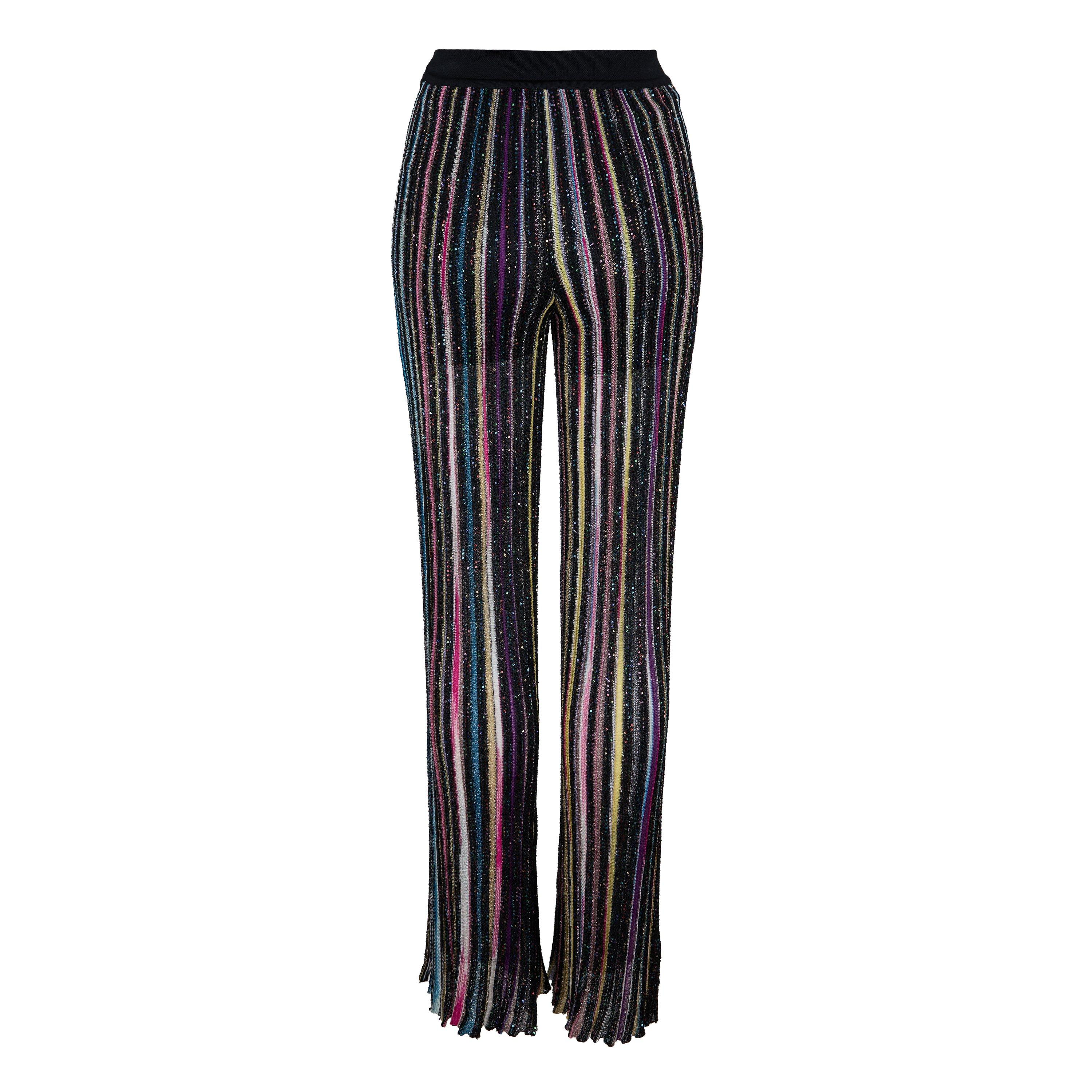 Black/Multi - Missoni - Sequin Embellished Flared Trousers - 2
